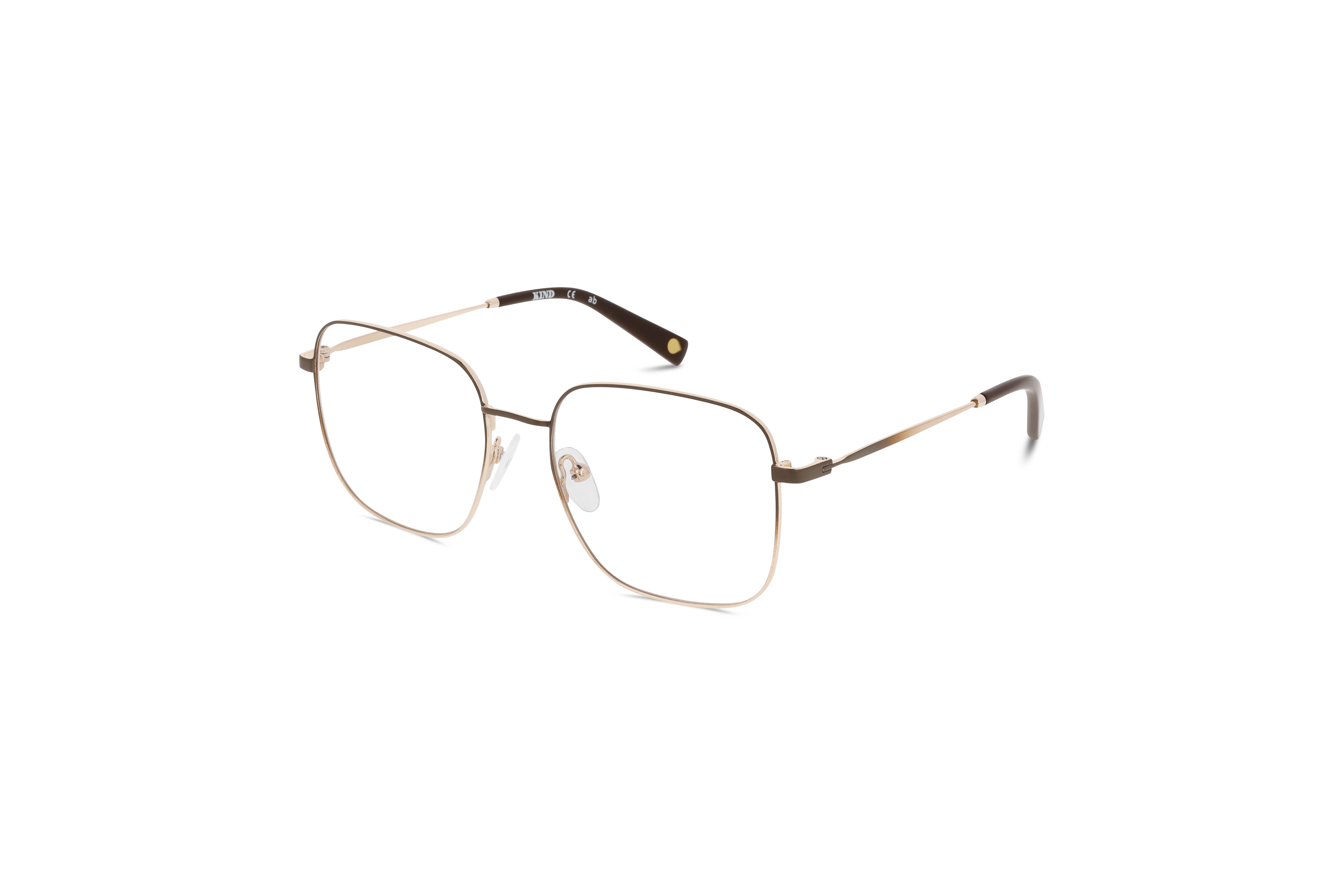 45° Ansicht der Brille KIND K1077 E25 in Grau auf weißem Hintergrund.