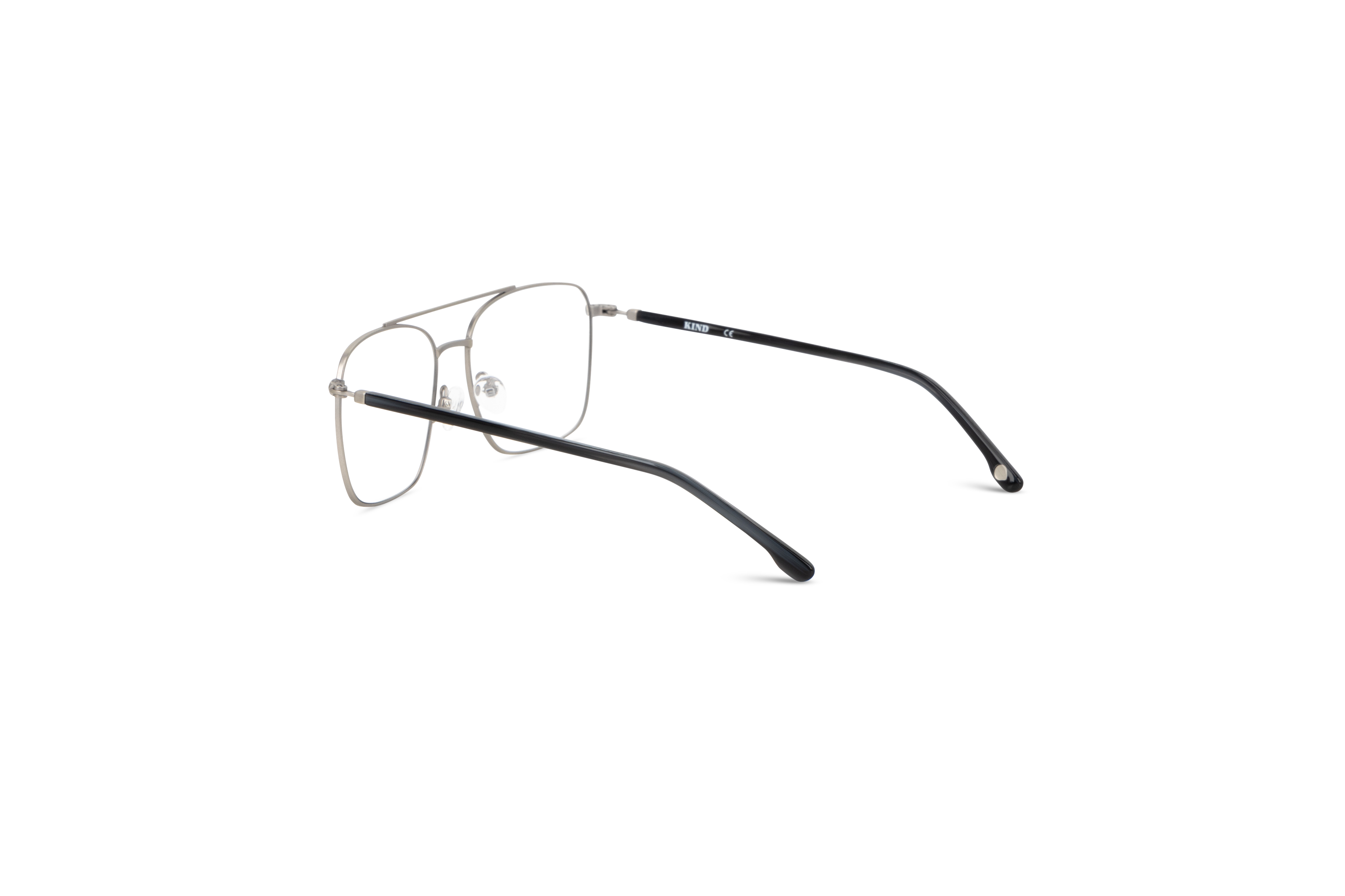 Die Brille KIND Kopenhagen in Silber mit Innenansicht.