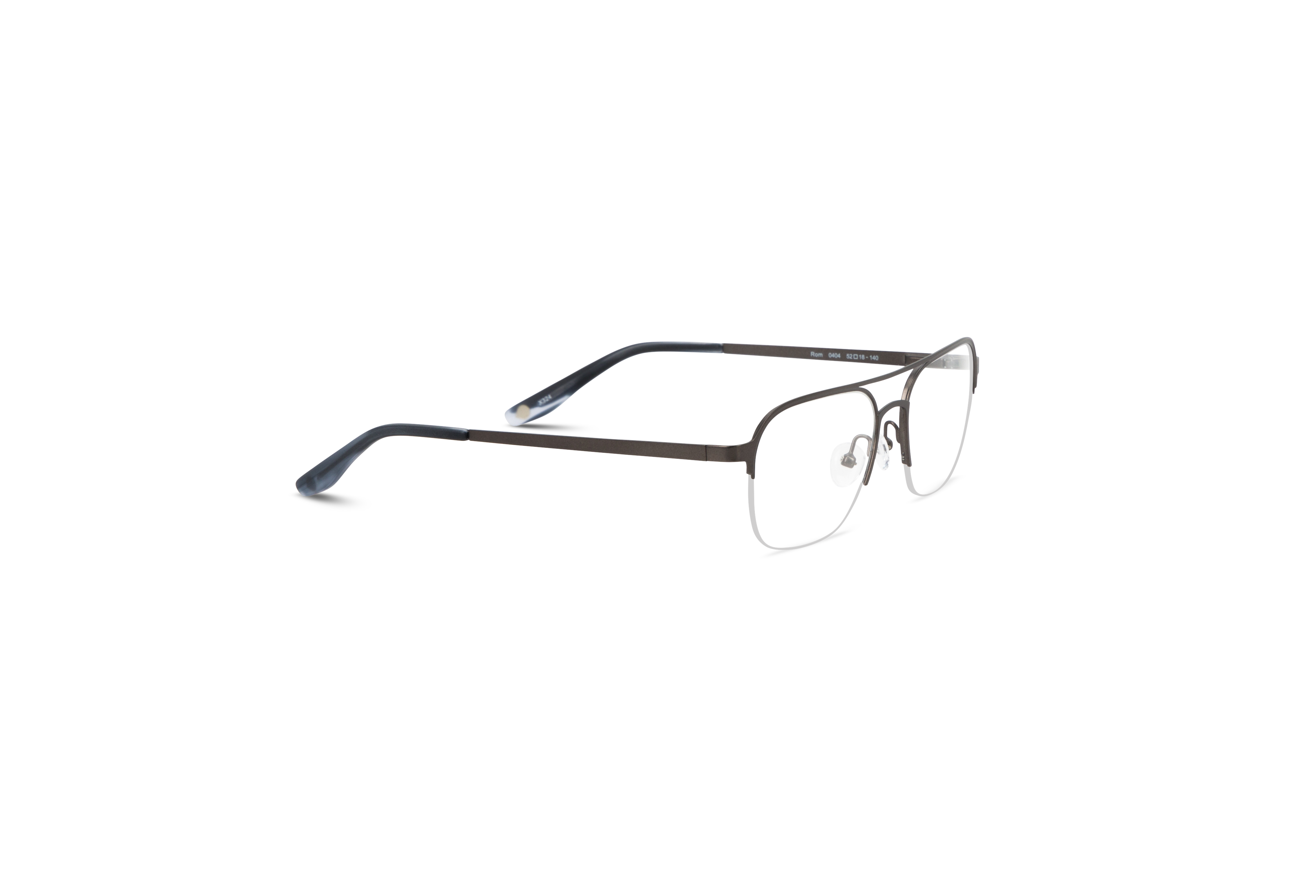 Die Brille KIND Rom in Metallisch mit Seitenansicht.