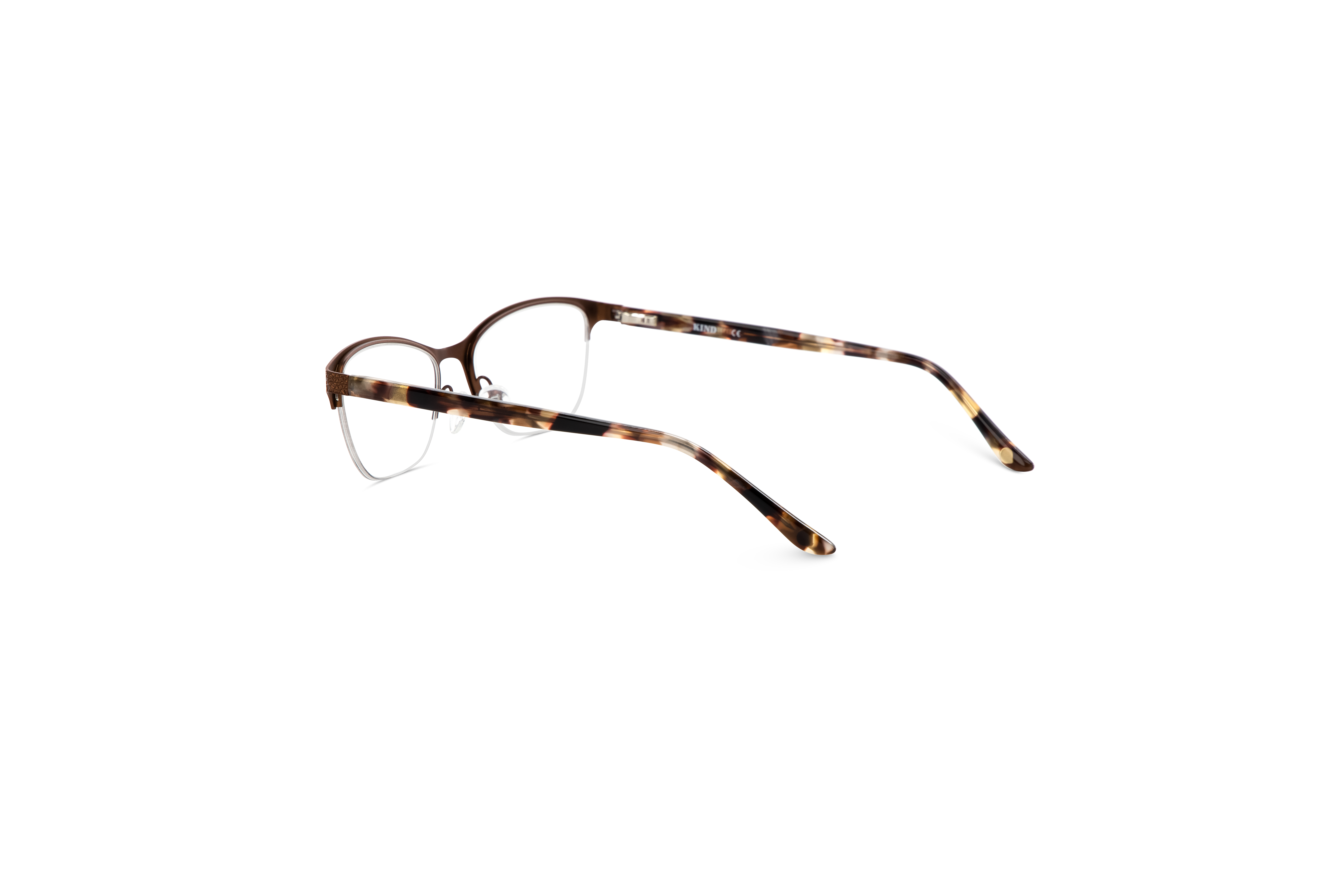 Die Brille KIND Sarajevo in Braun mit Innenansicht.