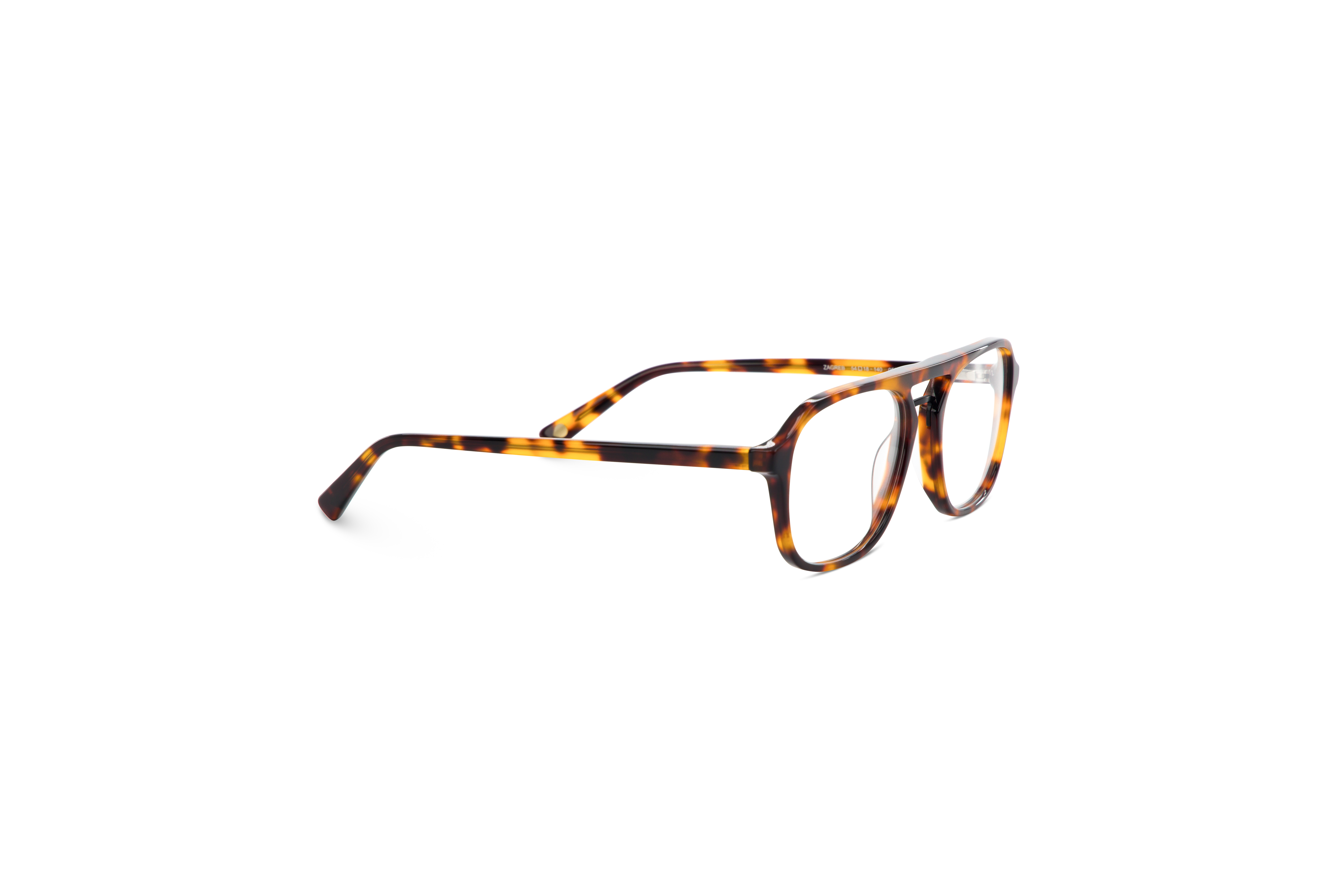 Die Brille KIND Zagreb in Havanna mit Seitenansicht.