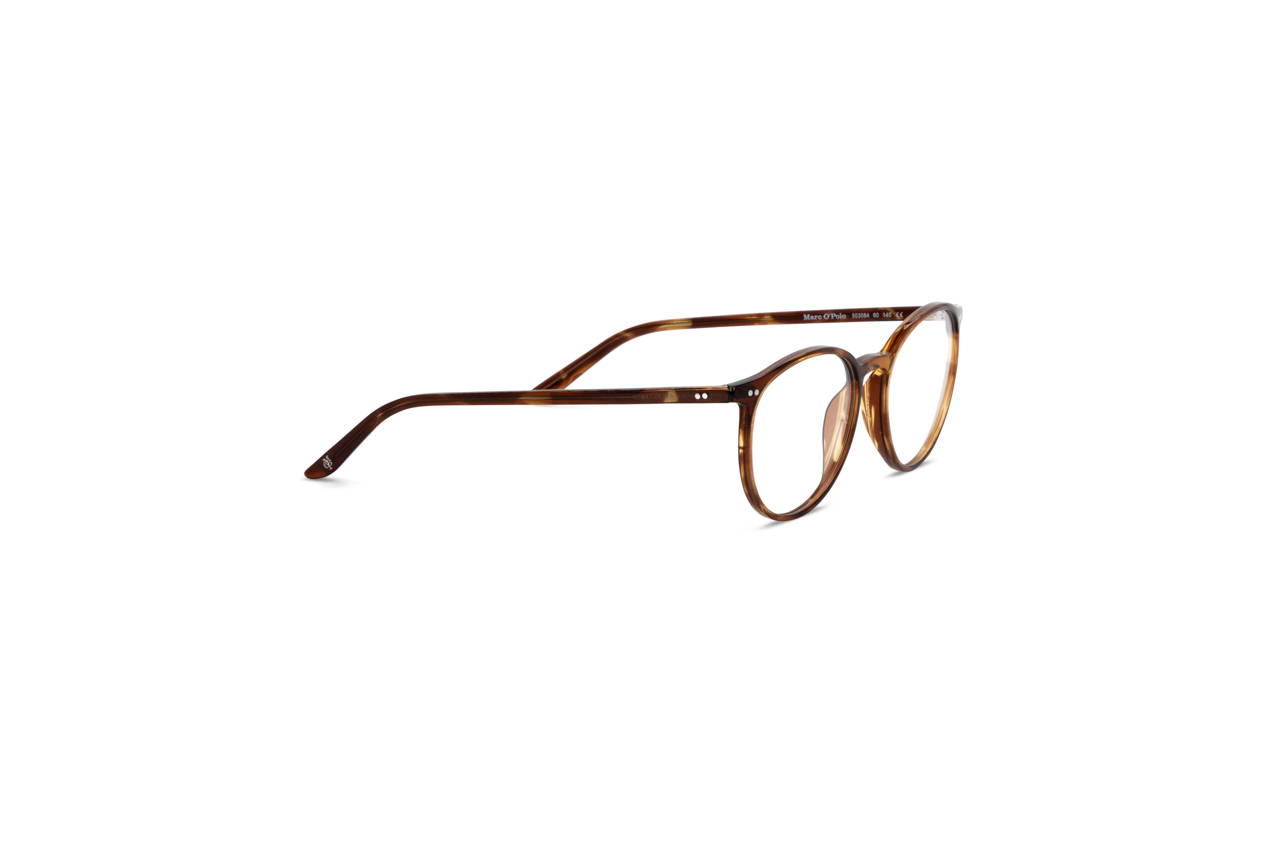 Die Brille Marc O´Polo 503084 in Braun mit Seitenansicht.