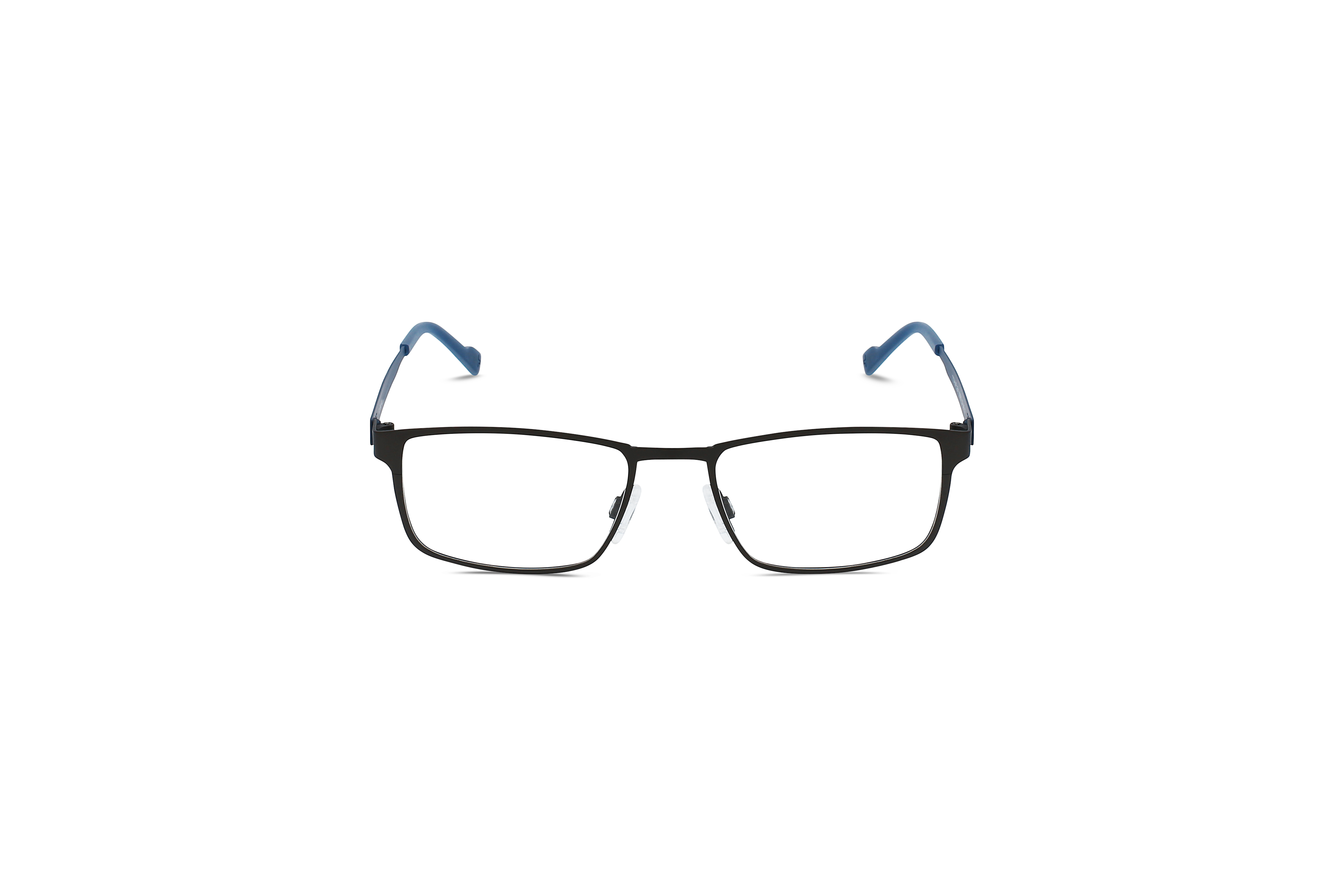 Die Brille Titanflex 820755 in Grau auf weißem Hintergrund in Frontalansicht.