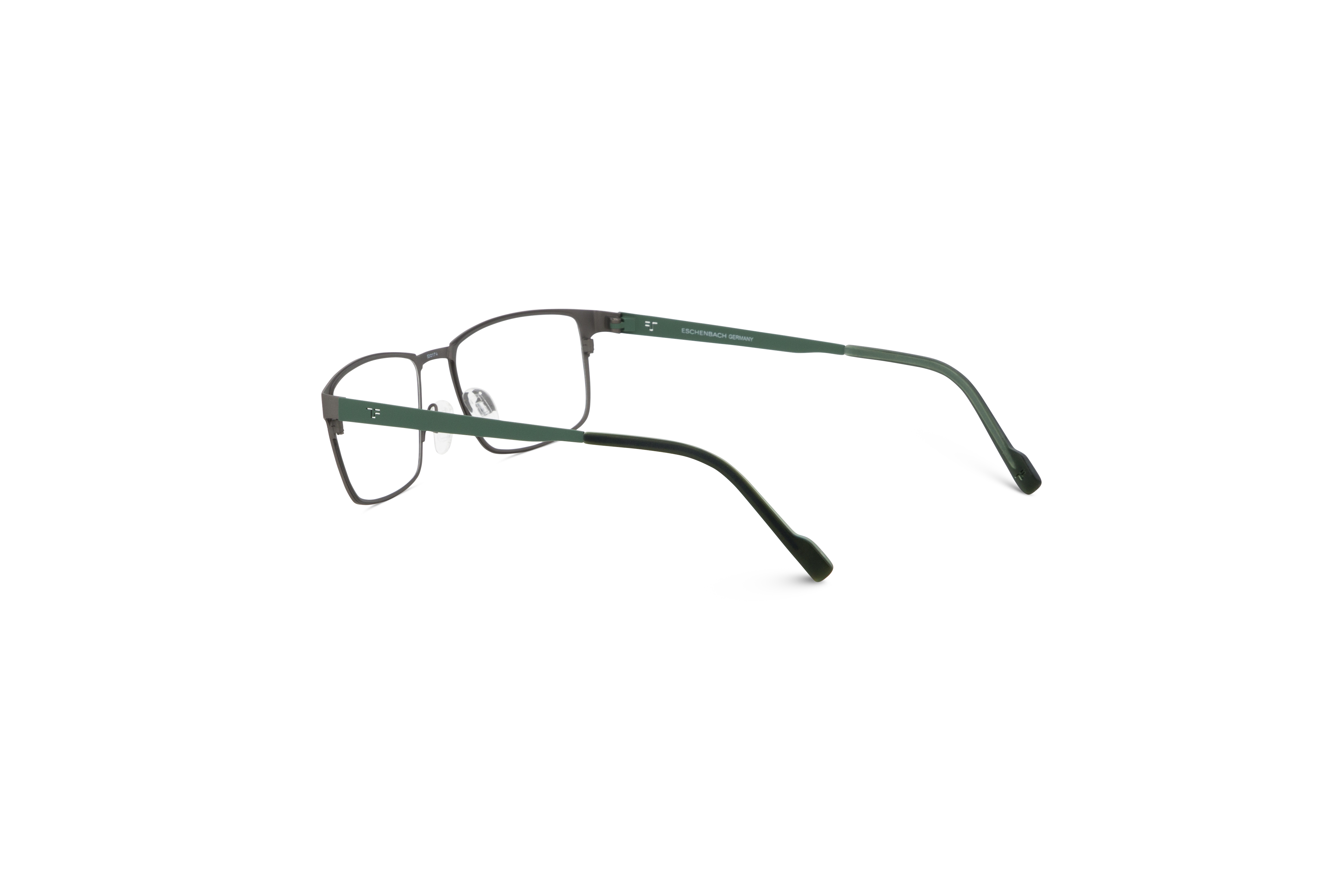 Die Brille Titanflex 820755 in Grau mit Innenansicht.