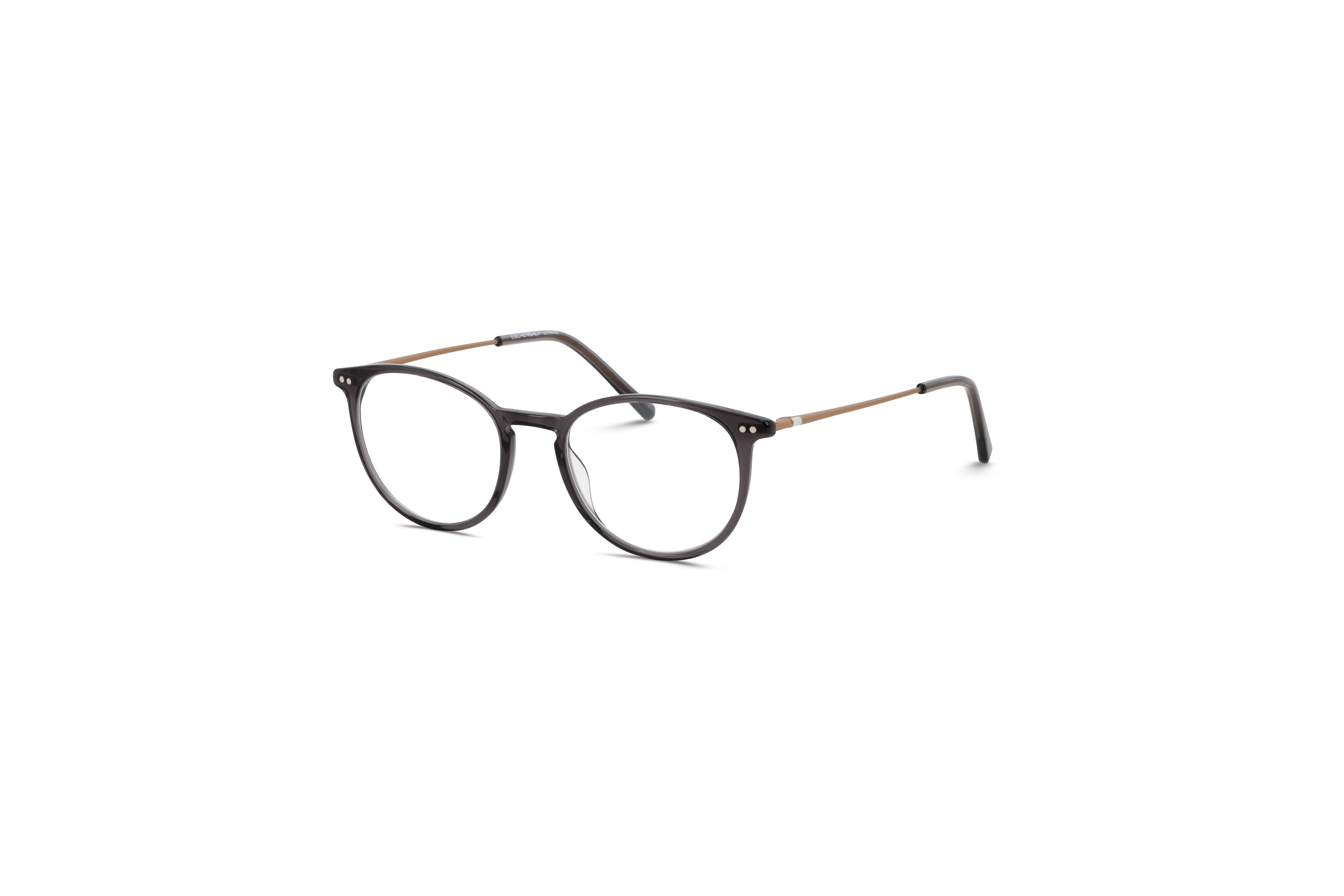 45° Ansicht der Brille Humphrey's 581066 in Grau auf weißem Hintergrund.
