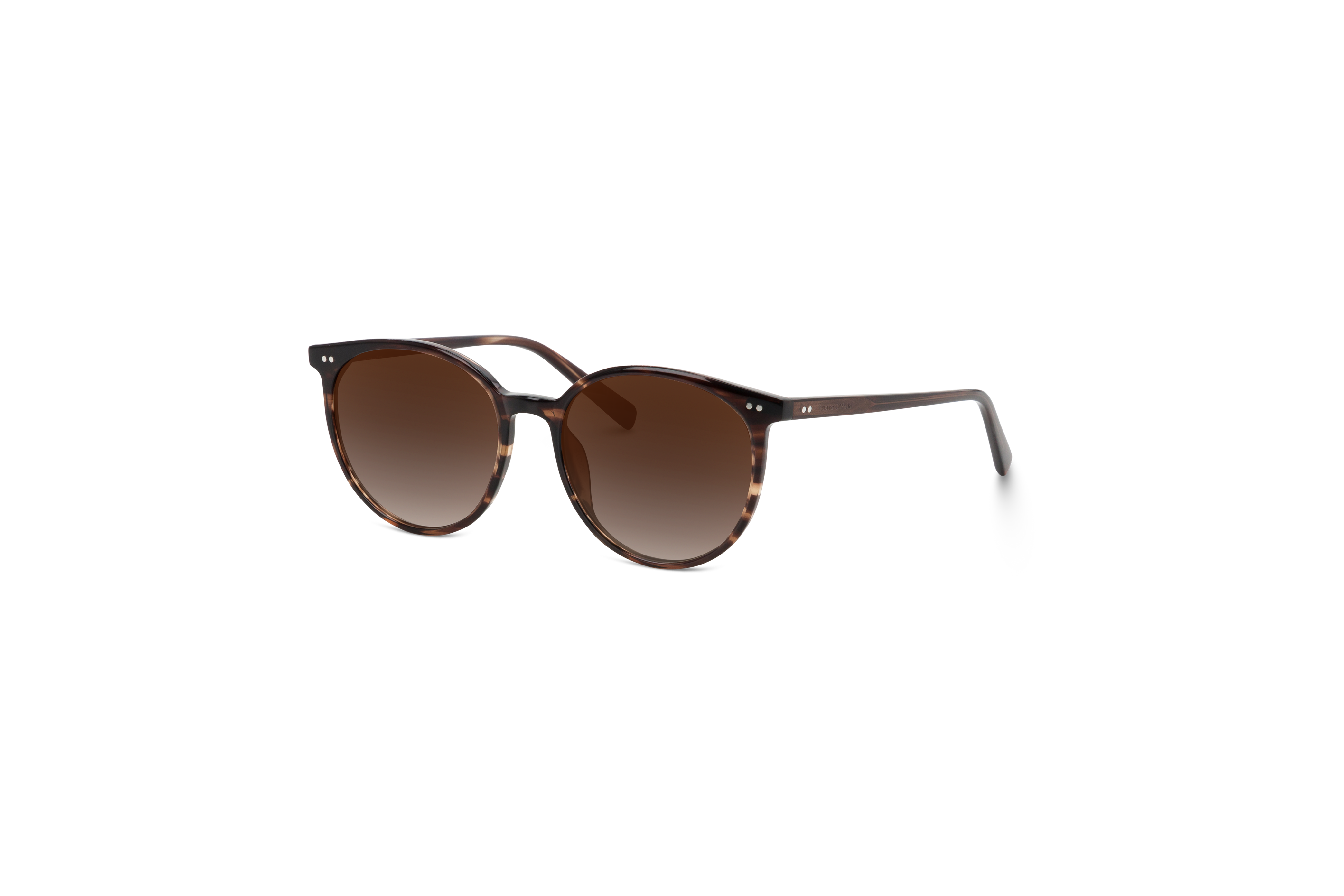 45° Ansicht der Sonnenbrille Marc O´Polo 506164 in Braun auf weißem Hintergrund.