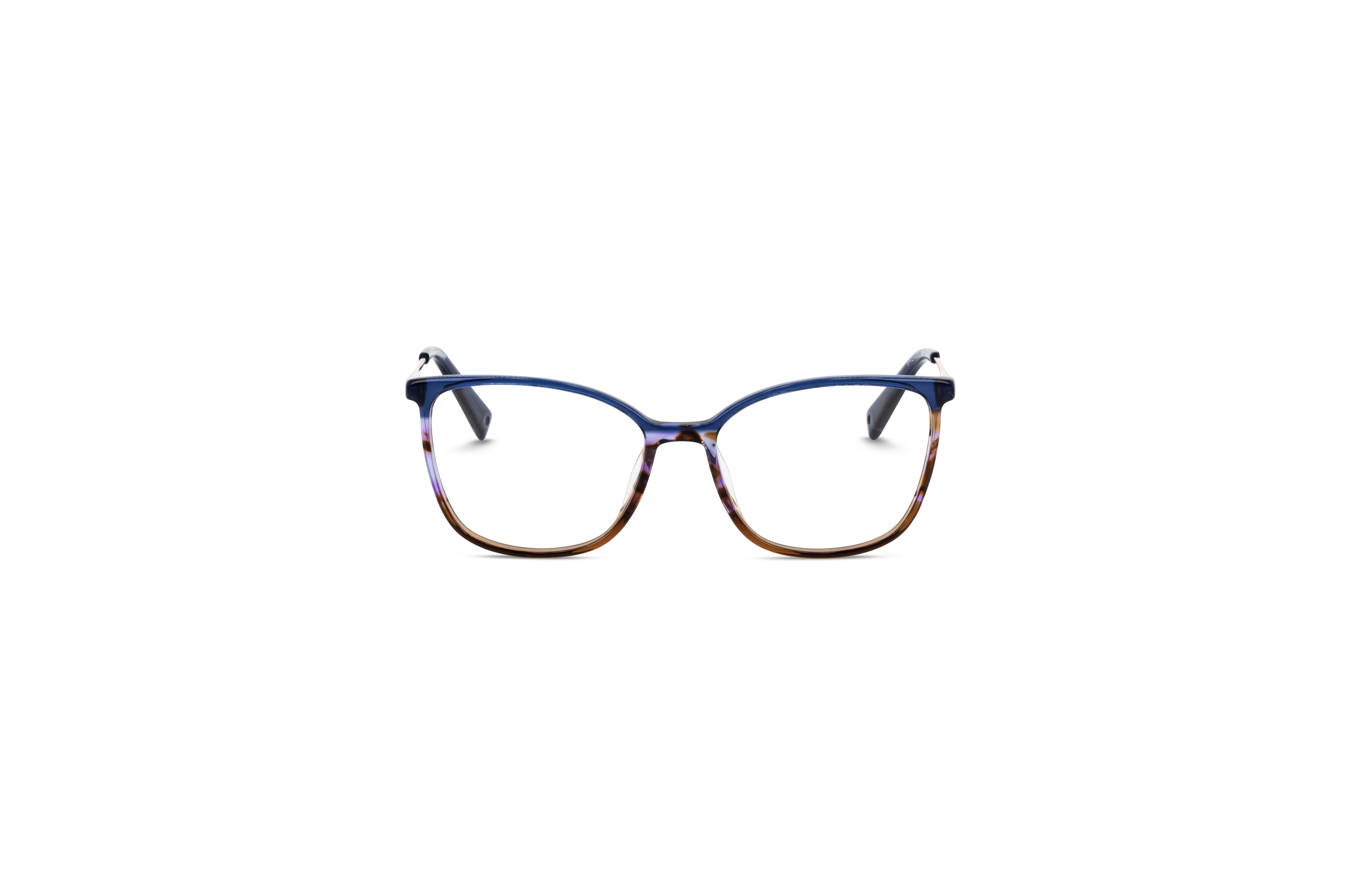 Die Brille Brendel 903137 in Mehrfarbig auf weißem Hintergrund in Frontalansicht.