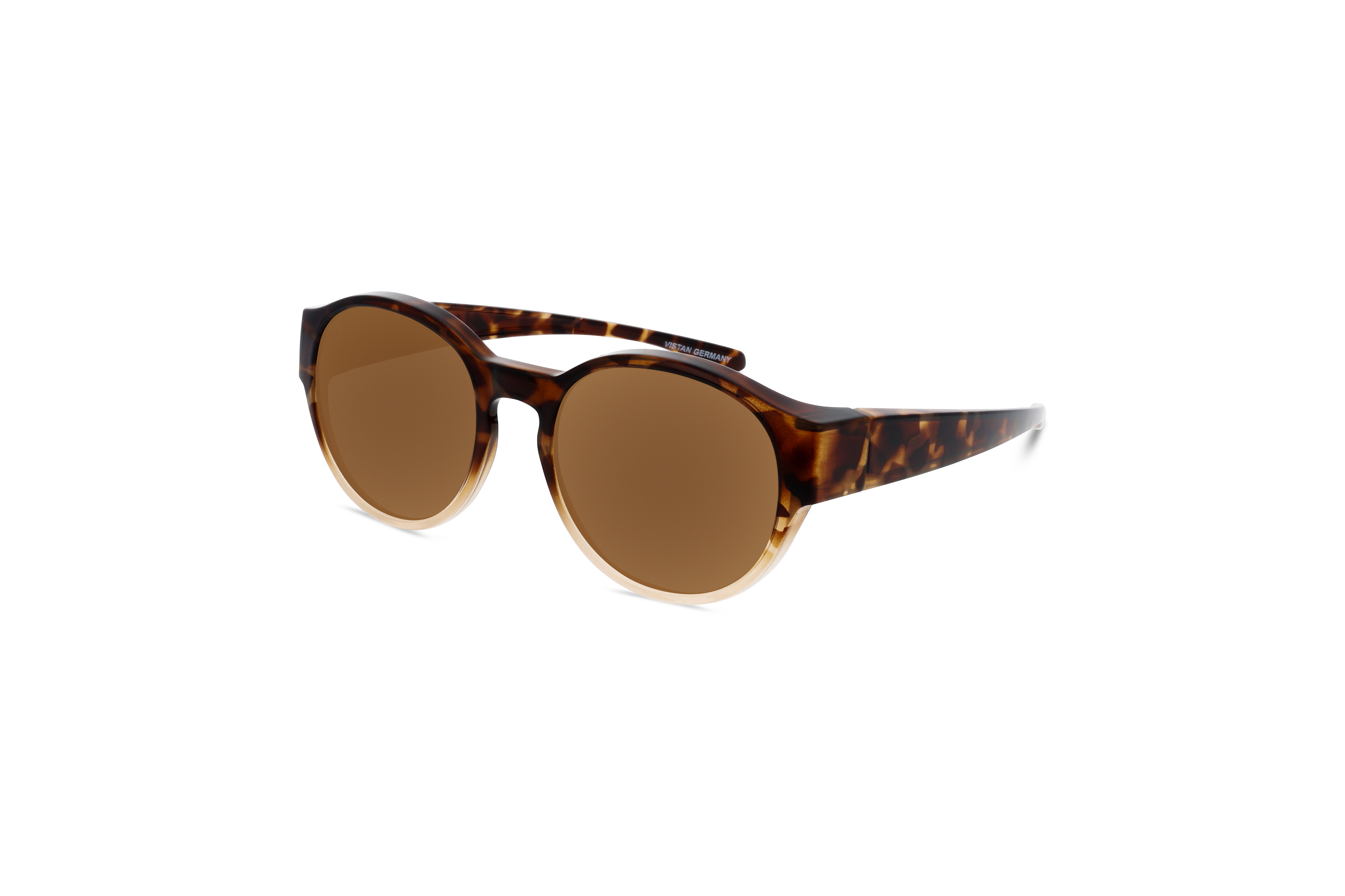 45° Ansicht der Sonnenbrille Cover Me 7752 in Havanna auf weißem Hintergrund.