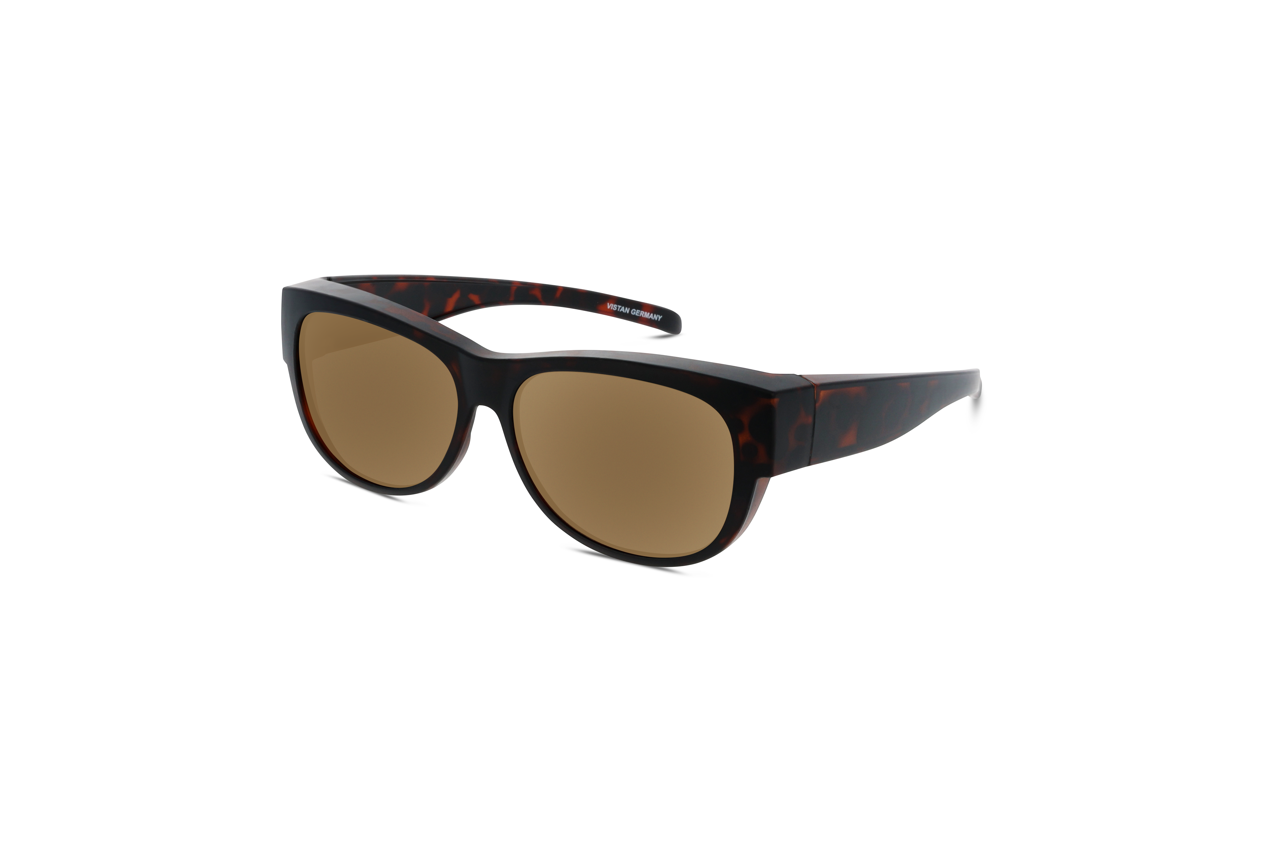 45° Ansicht der Sonnenbrille Cover Me 7760 in Braun auf weißem Hintergrund.