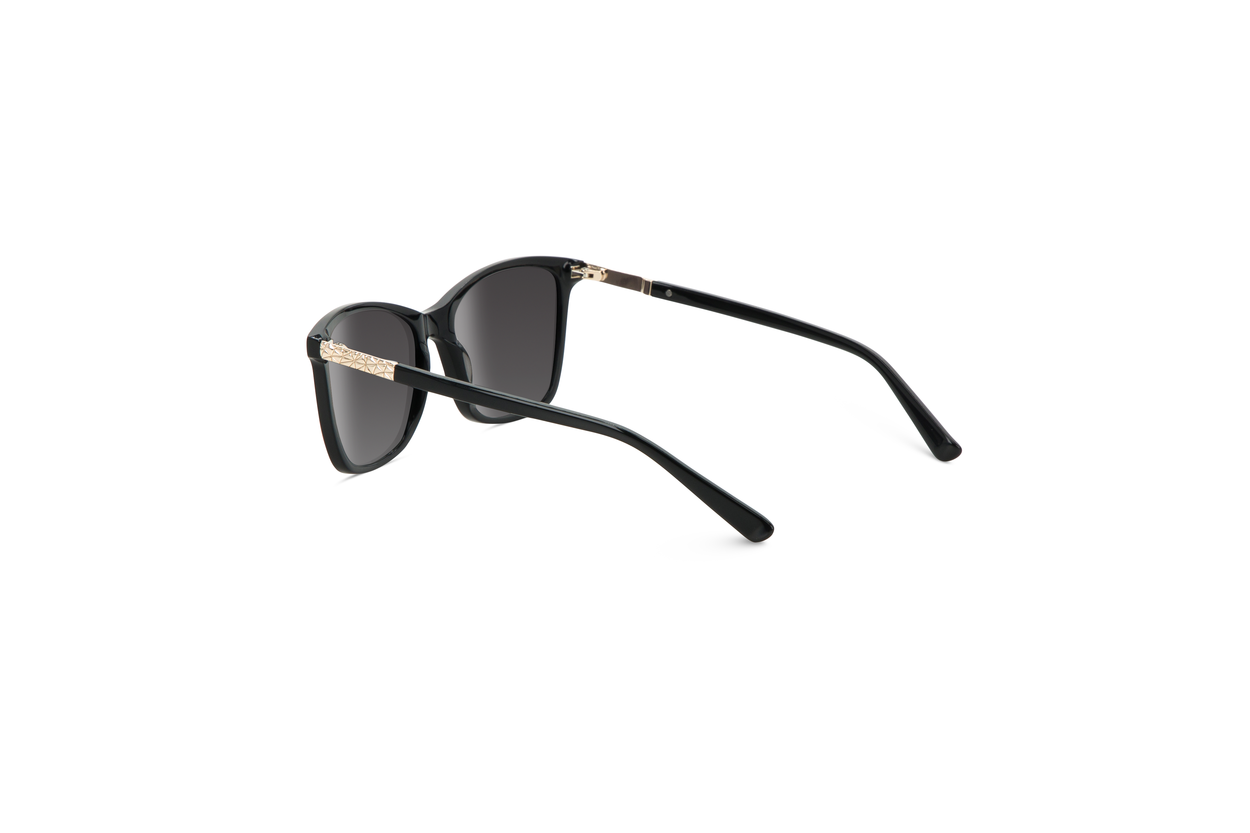 Die Sonnenbrille Sol No. 732 in Schwarz mit Innenansicht.