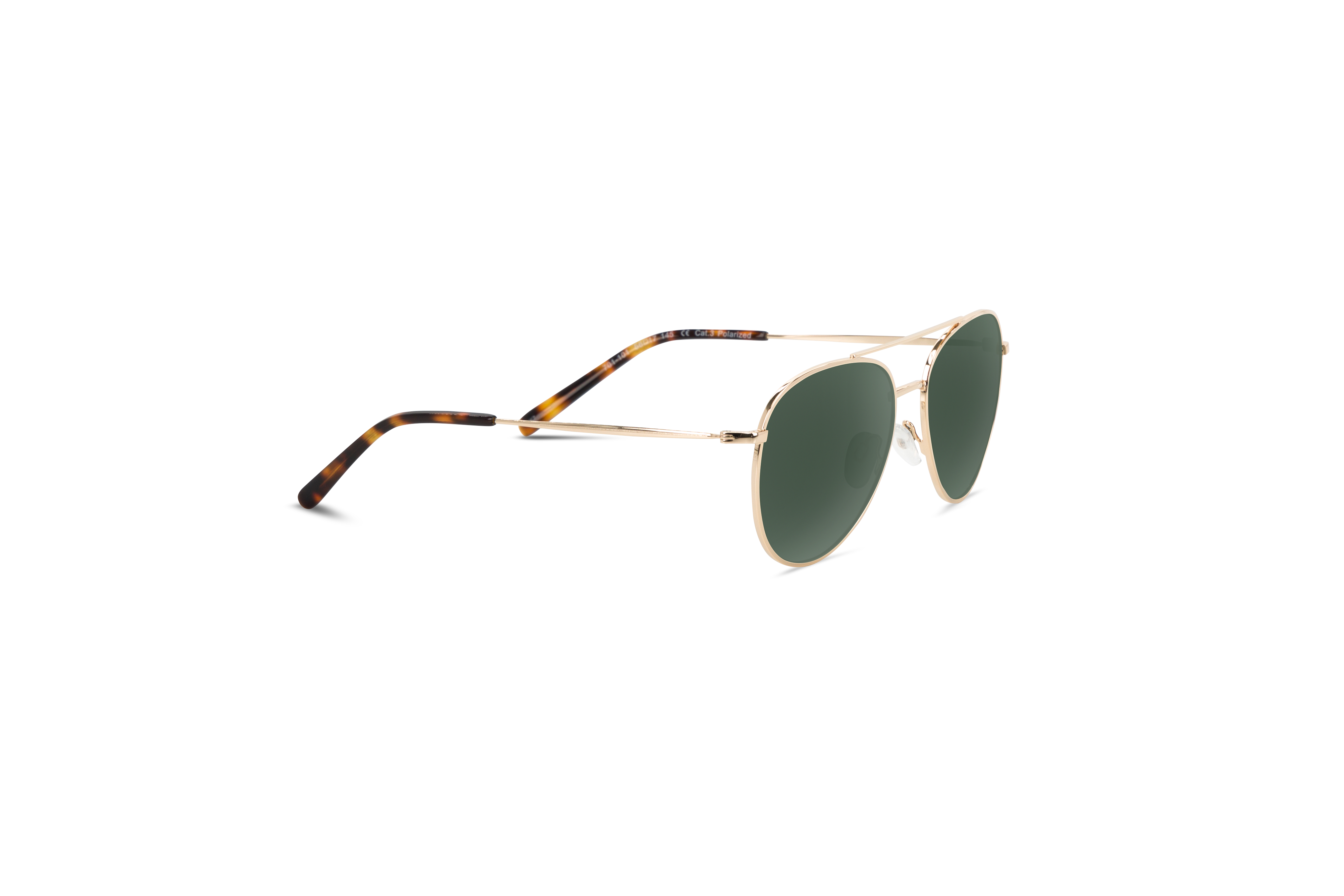 Die Sonnenbrille Sol No. 701 in Gold mit Seitenansicht.