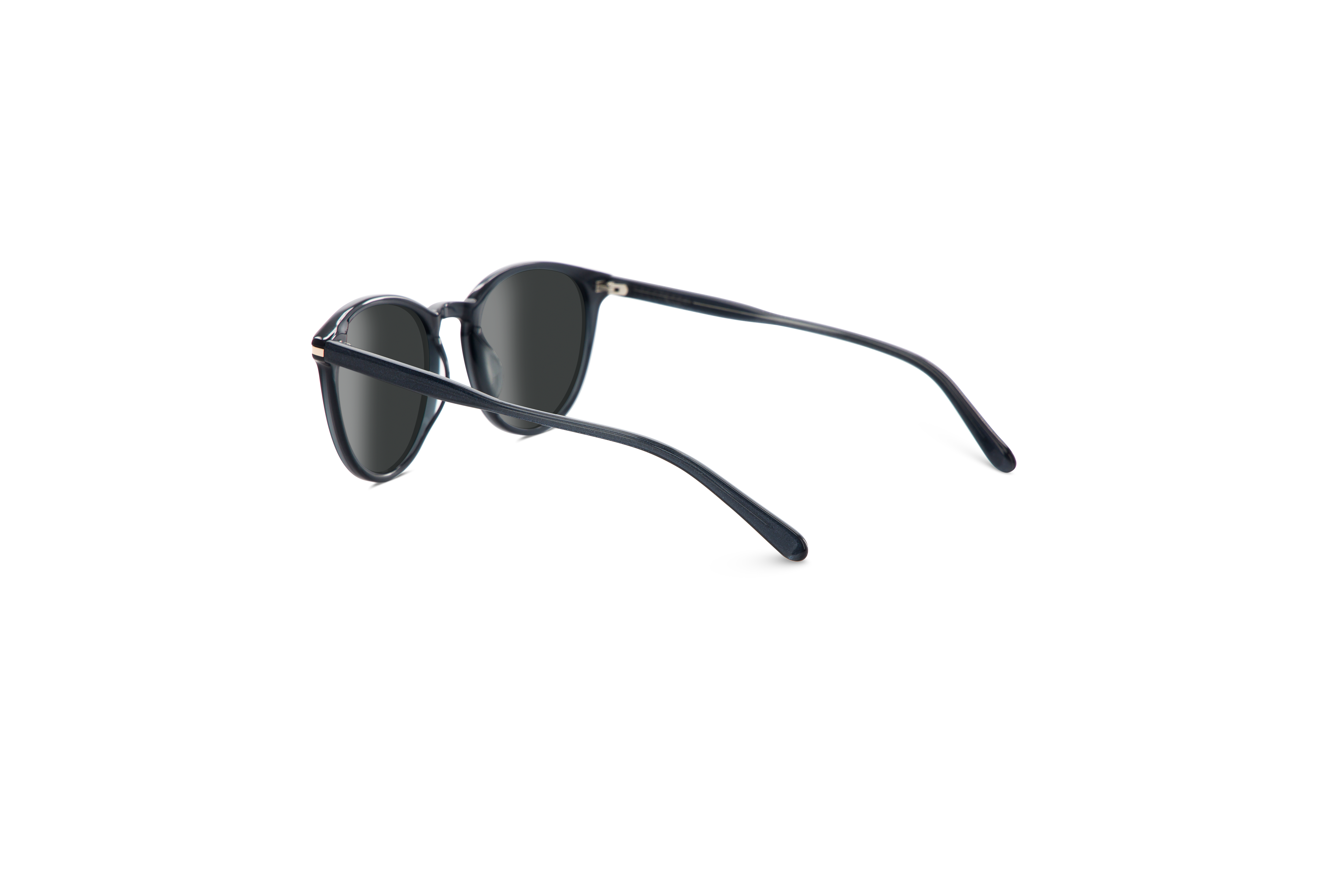 Die Sonnenbrille Sol No. 734 in Blau mit Innenansicht.