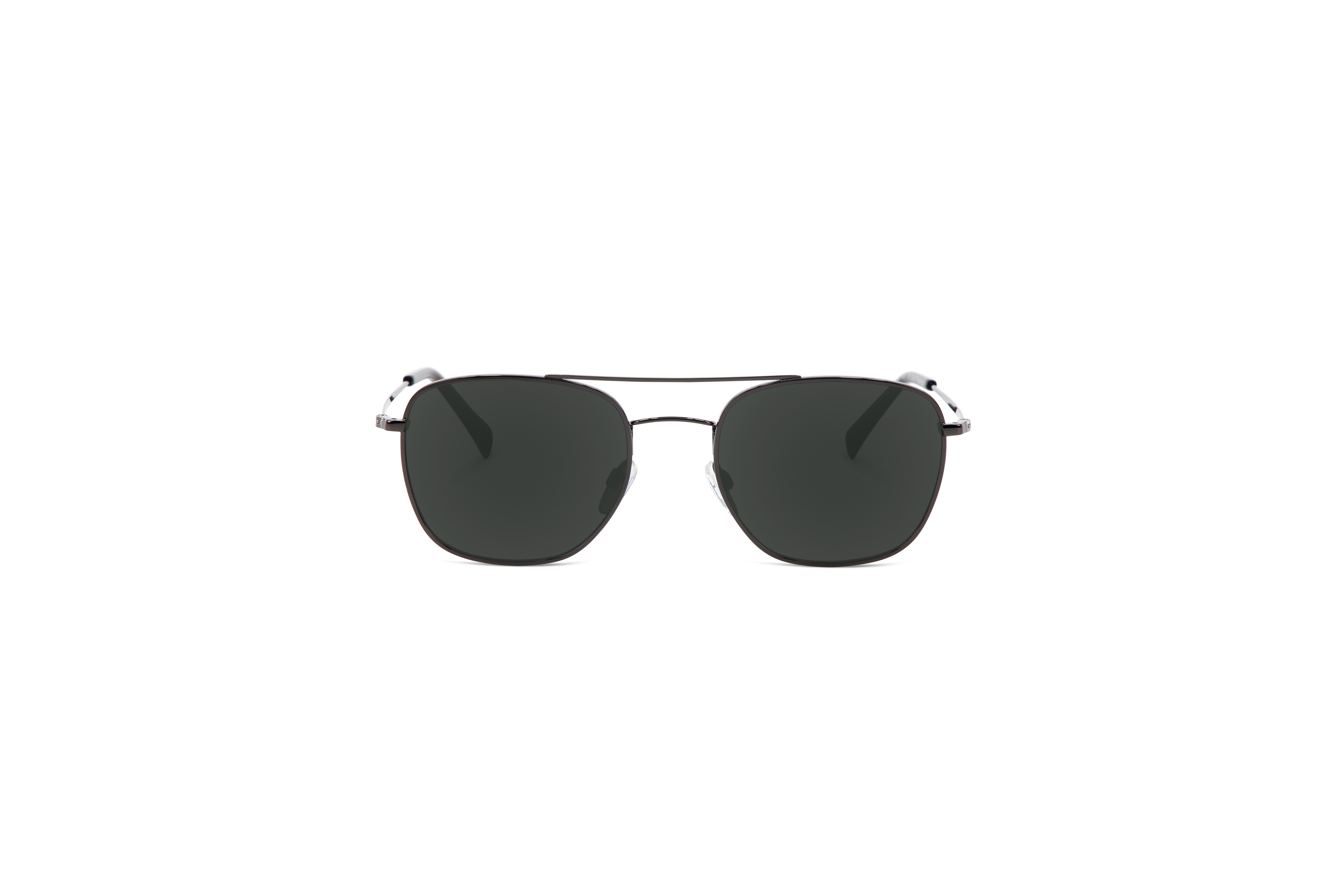 Die Sonnenbrille Sol No. 705 in Metallisch auf weißem Hintergrund in Frontalansicht.