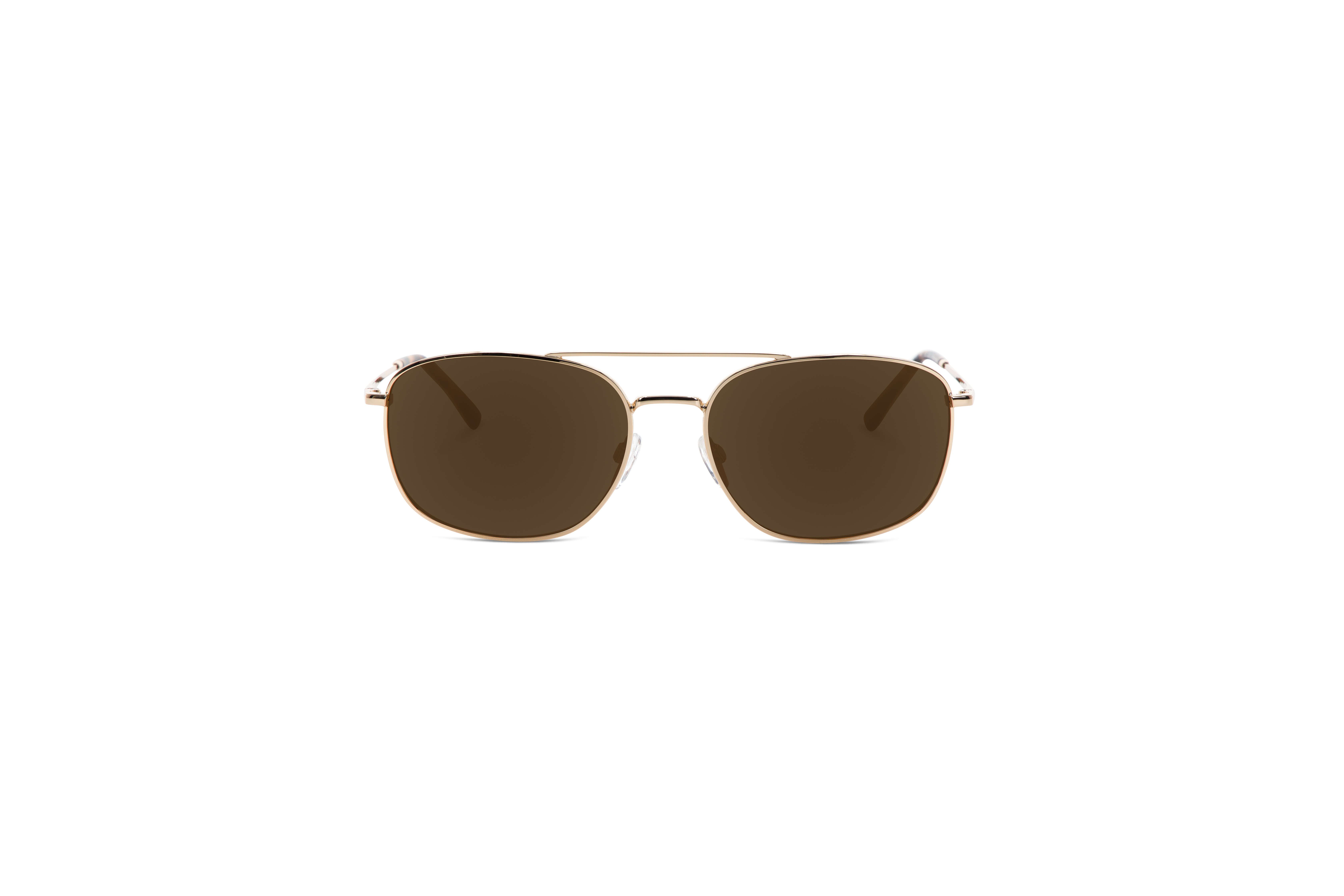 Die Sonnenbrille Sol No. 707 in Gold auf weißem Hintergrund in Frontalansicht.