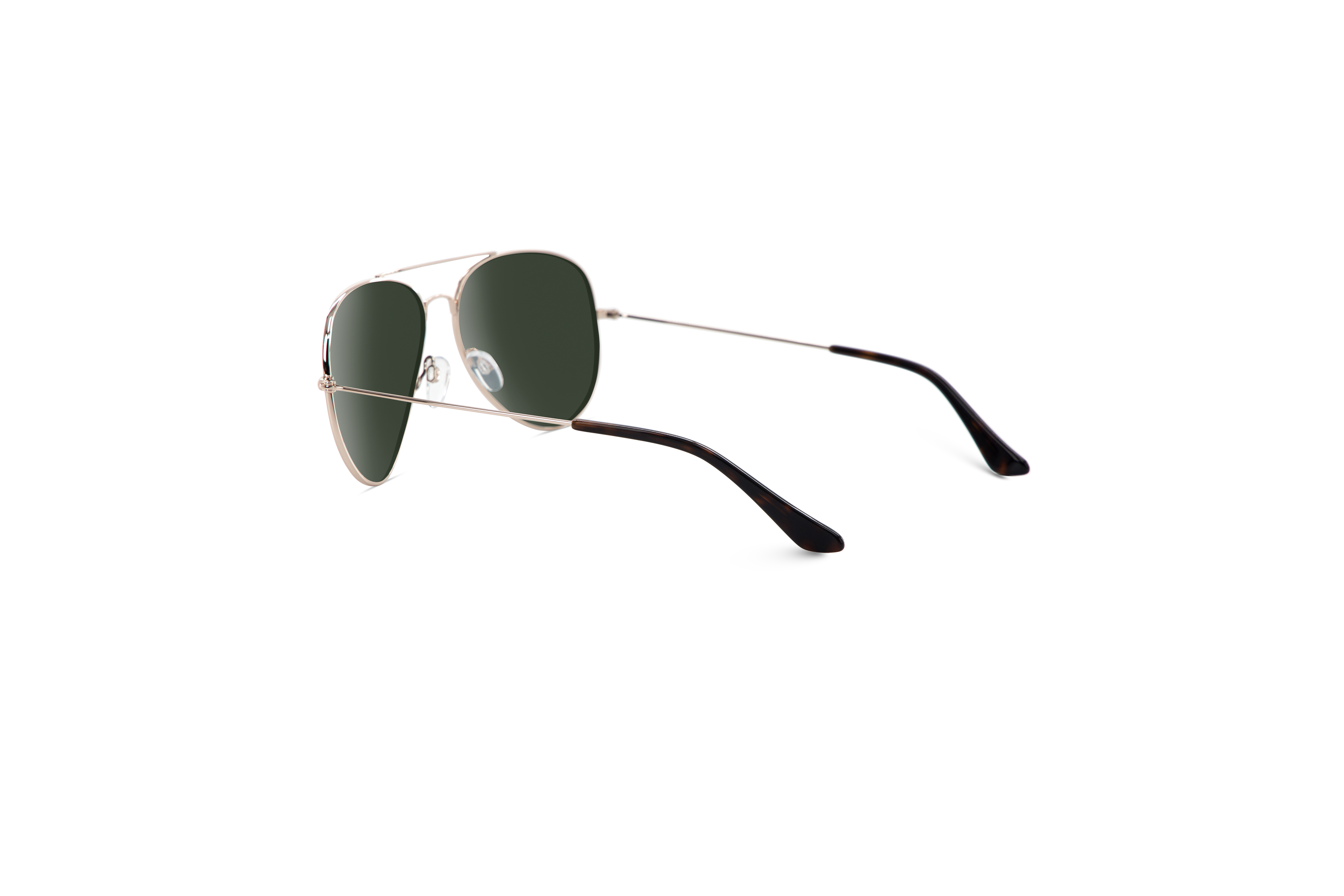 Die Sonnenbrille Sol No. 729 in Gold mit Innenansicht.