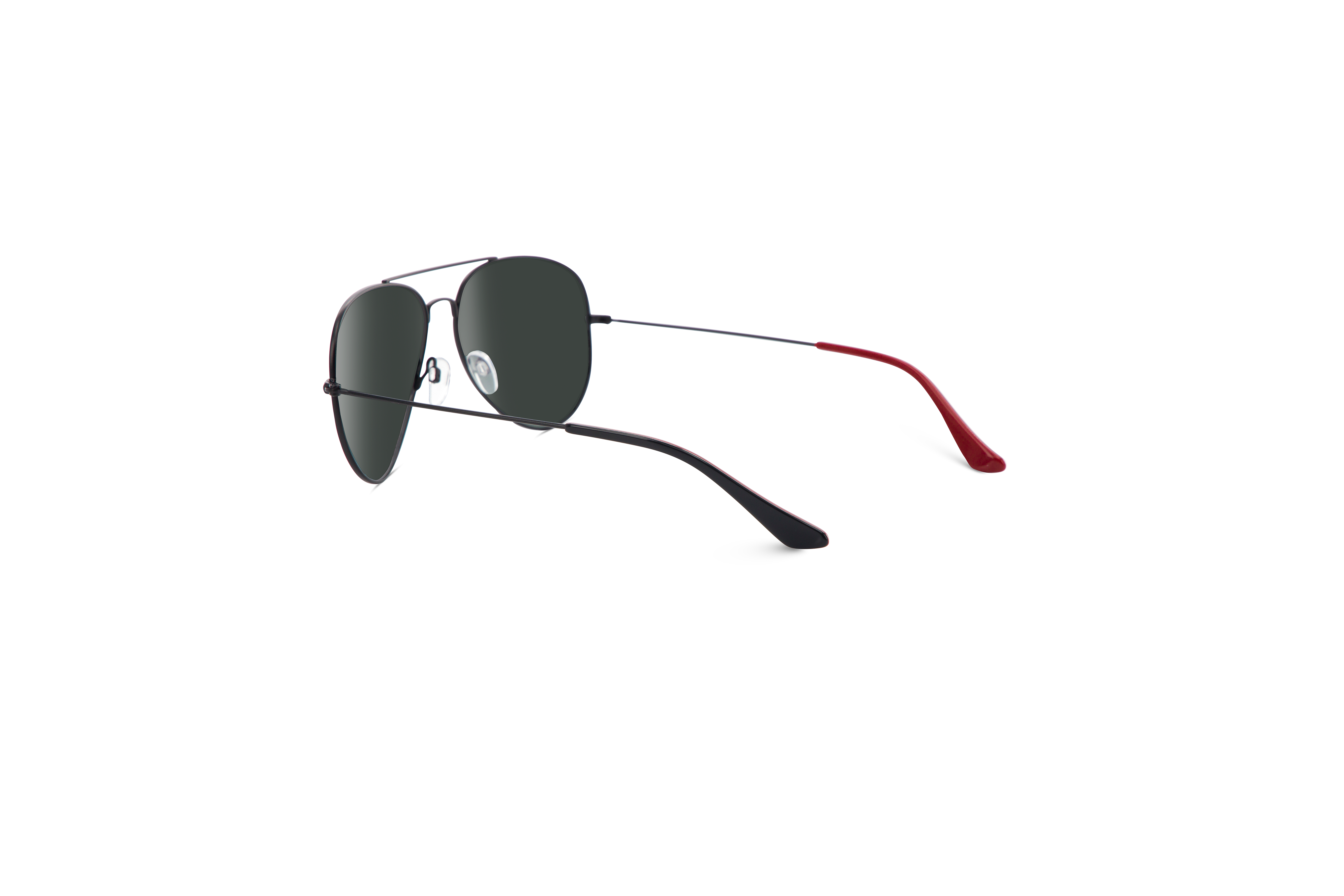 Die Sonnenbrille Sol No. 729 in Schwarz mit Innenansicht.