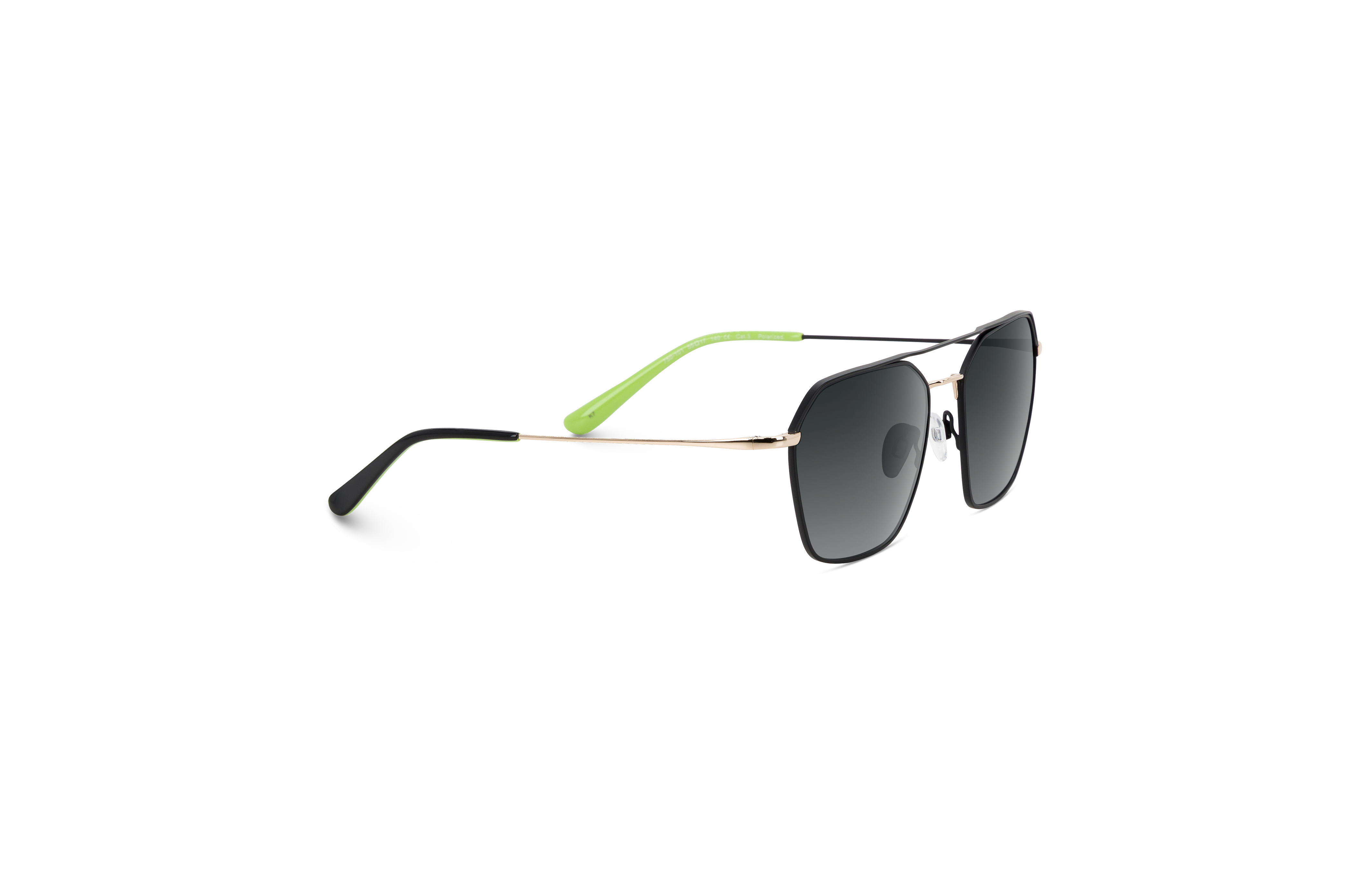 Die Sonnenbrille Sol No. 750 in Schwarz mit Seitenansicht.