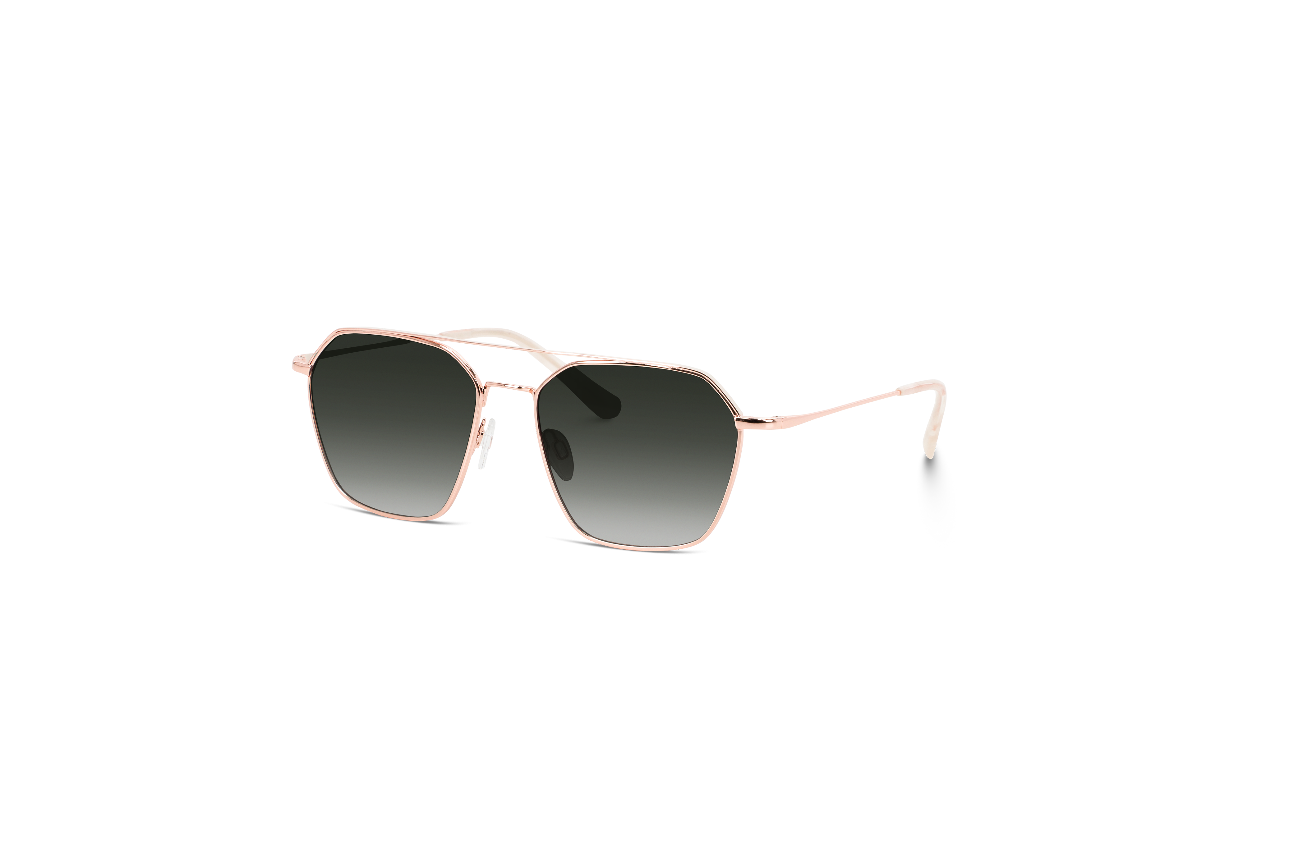 45° Ansicht der Sonnenbrille Sol No. 750 in Gold auf weißem Hintergrund.