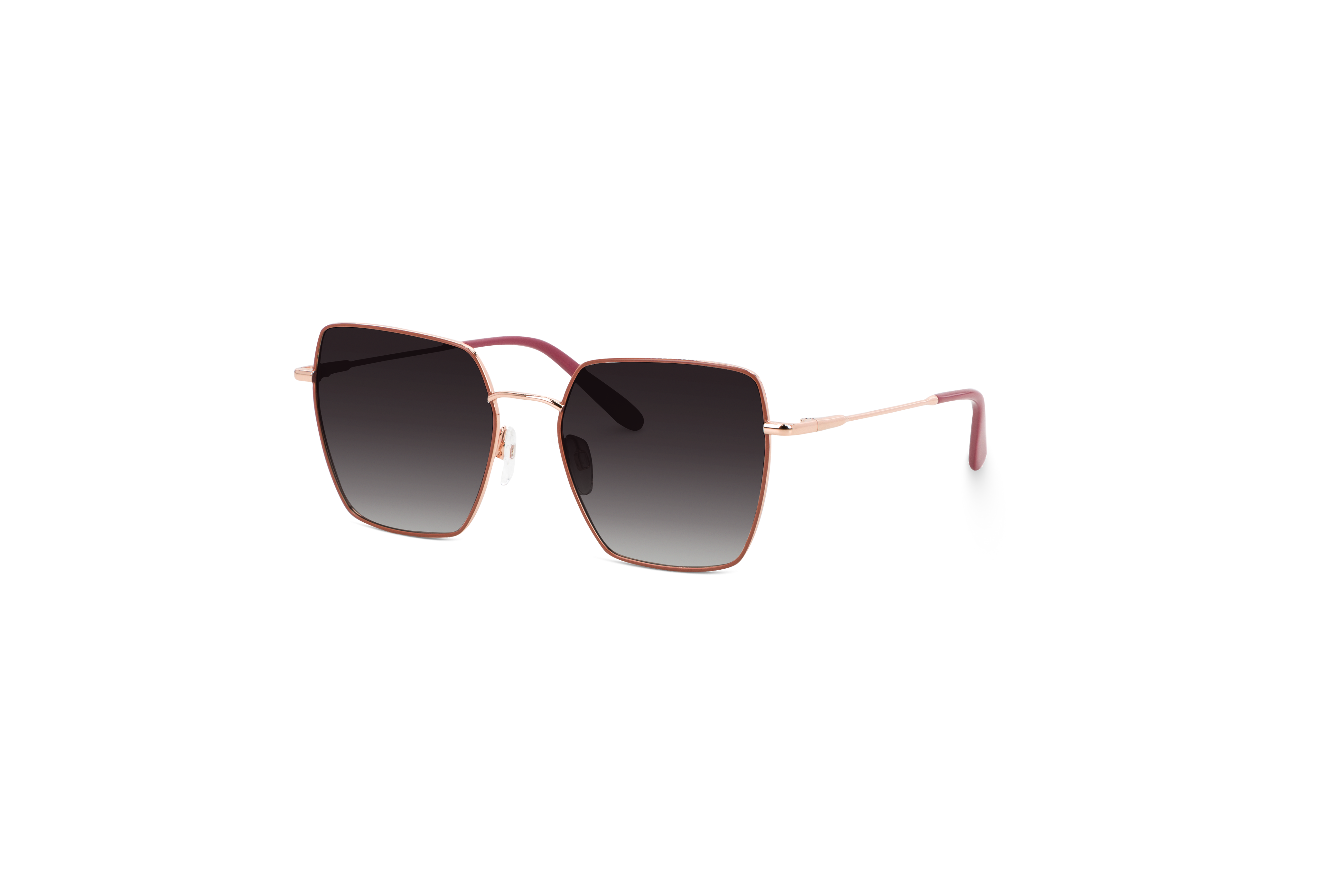 45° Ansicht der Sonnenbrille Sol No. 746 in Orange auf weißem Hintergrund.