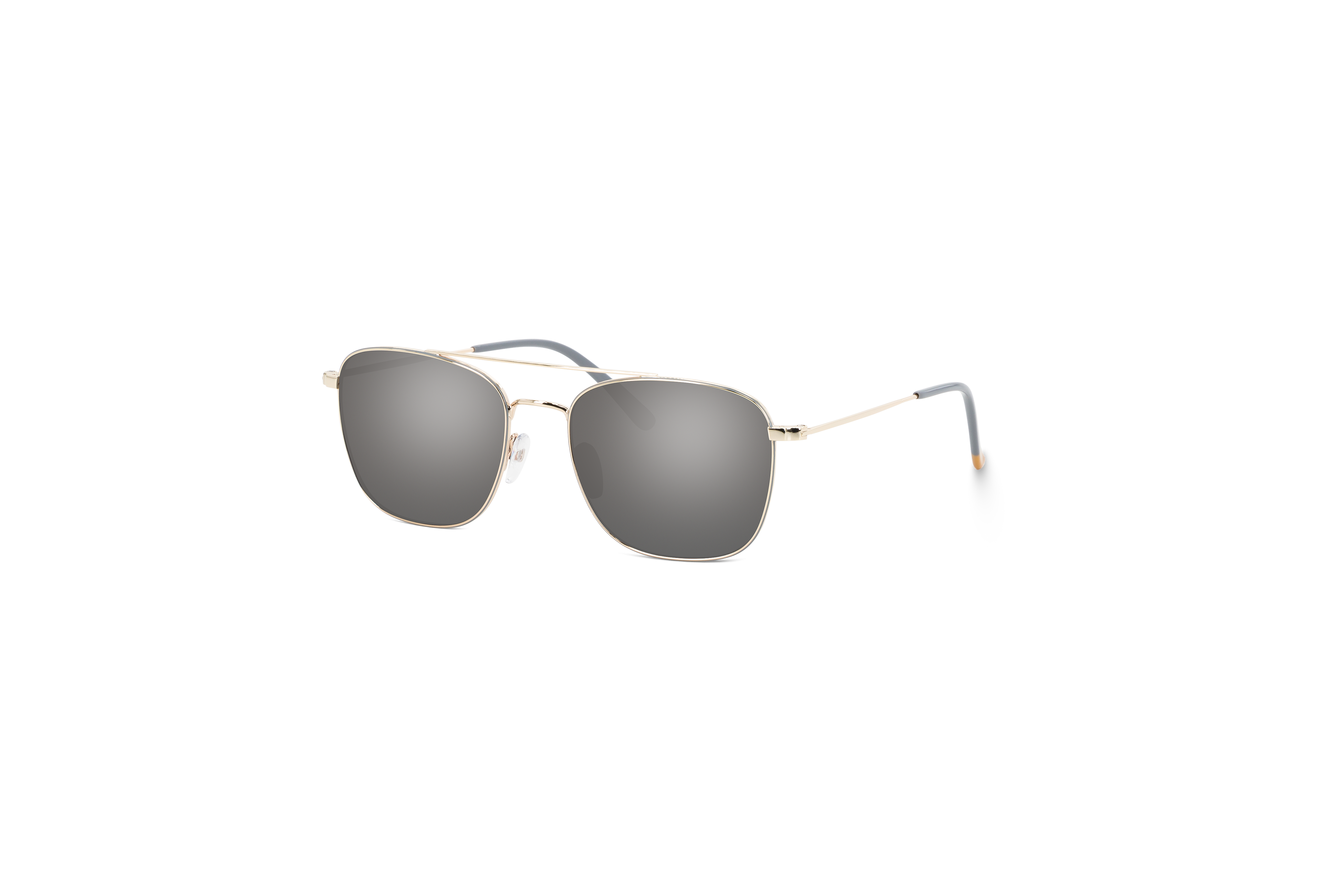 45° Ansicht der Sonnenbrille Sol No. 757 in Gold auf weißem Hintergrund.