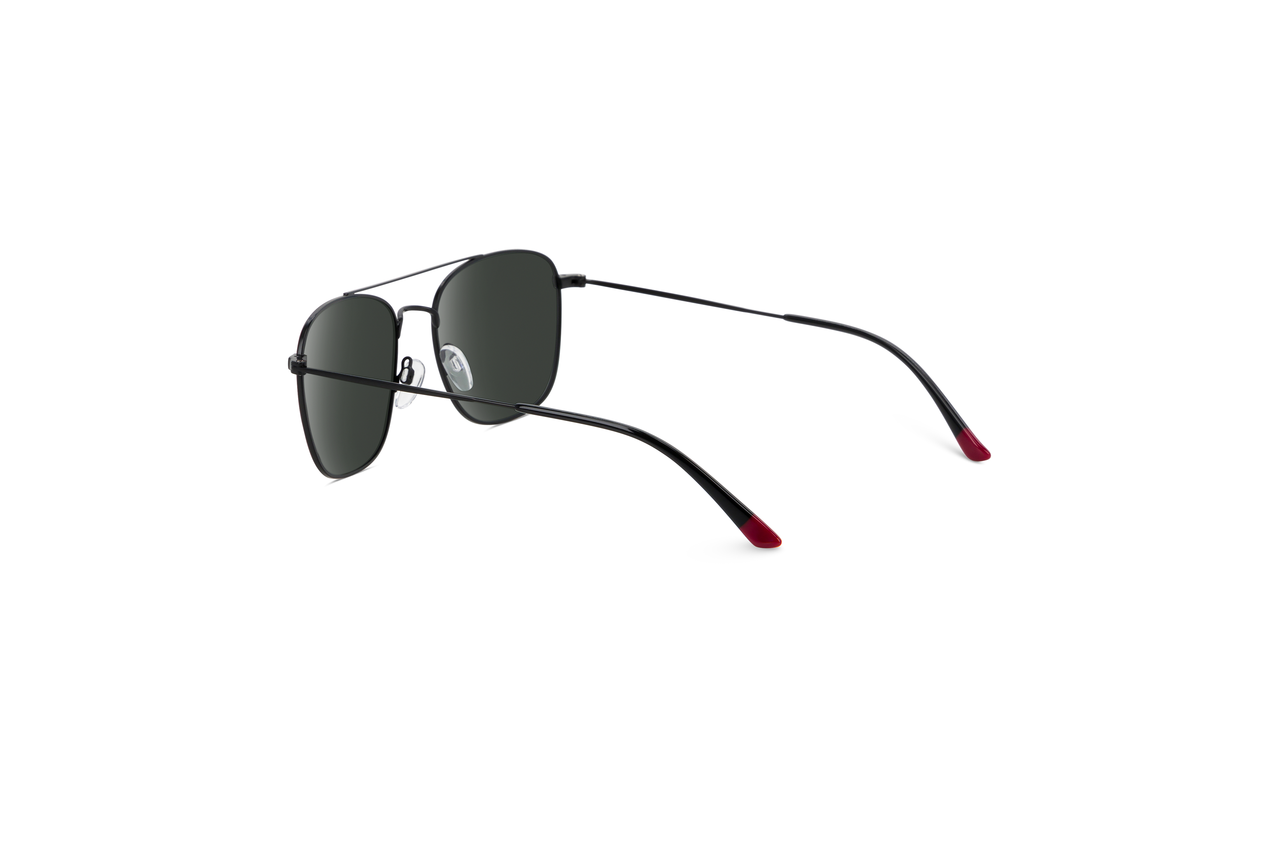 Die Sonnenbrille Sol No. 757 in Schwarz mit Innenansicht.