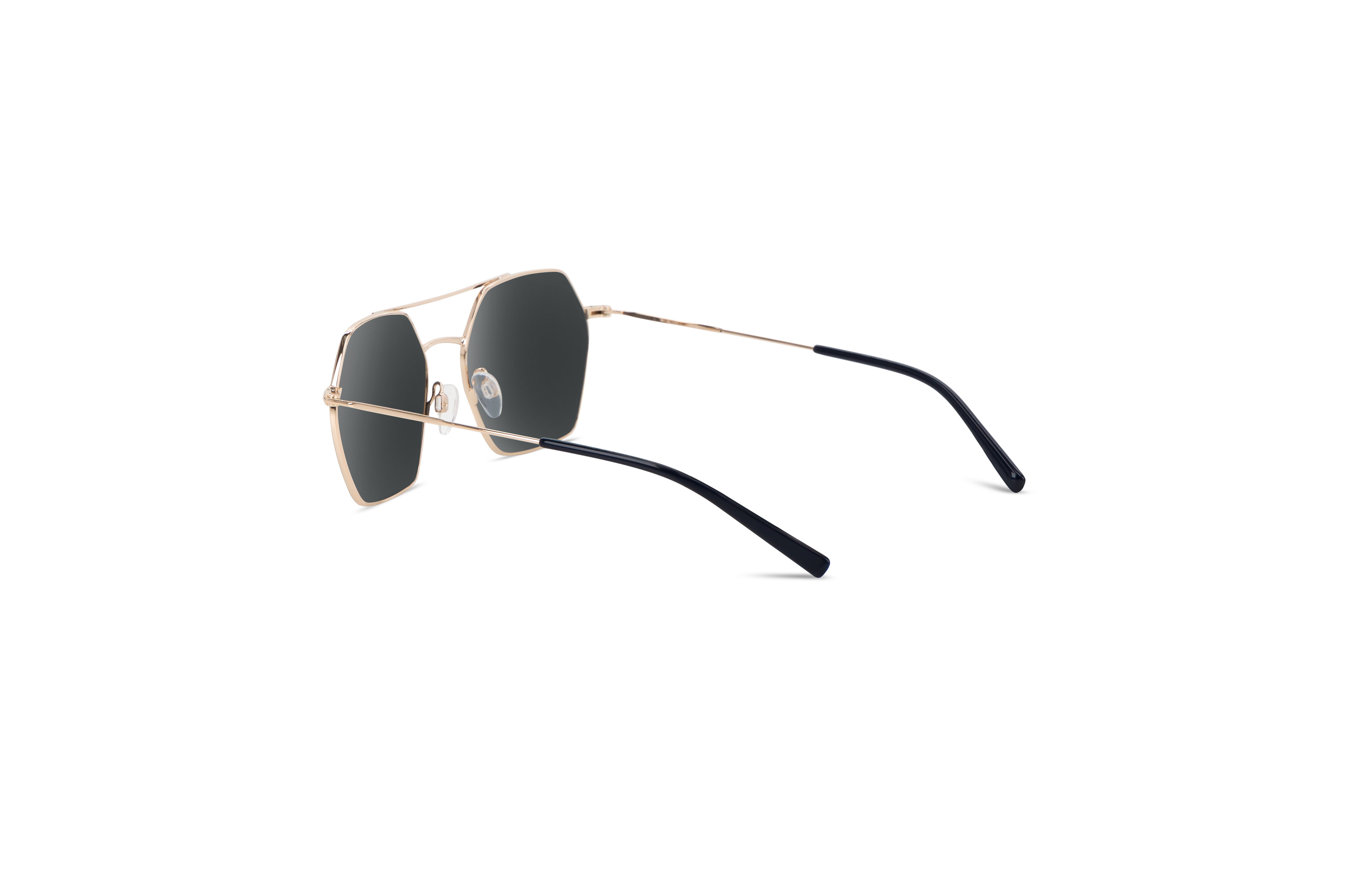 Die Sonnenbrille Sol No. 760 in Schwarz mit Innenansicht.