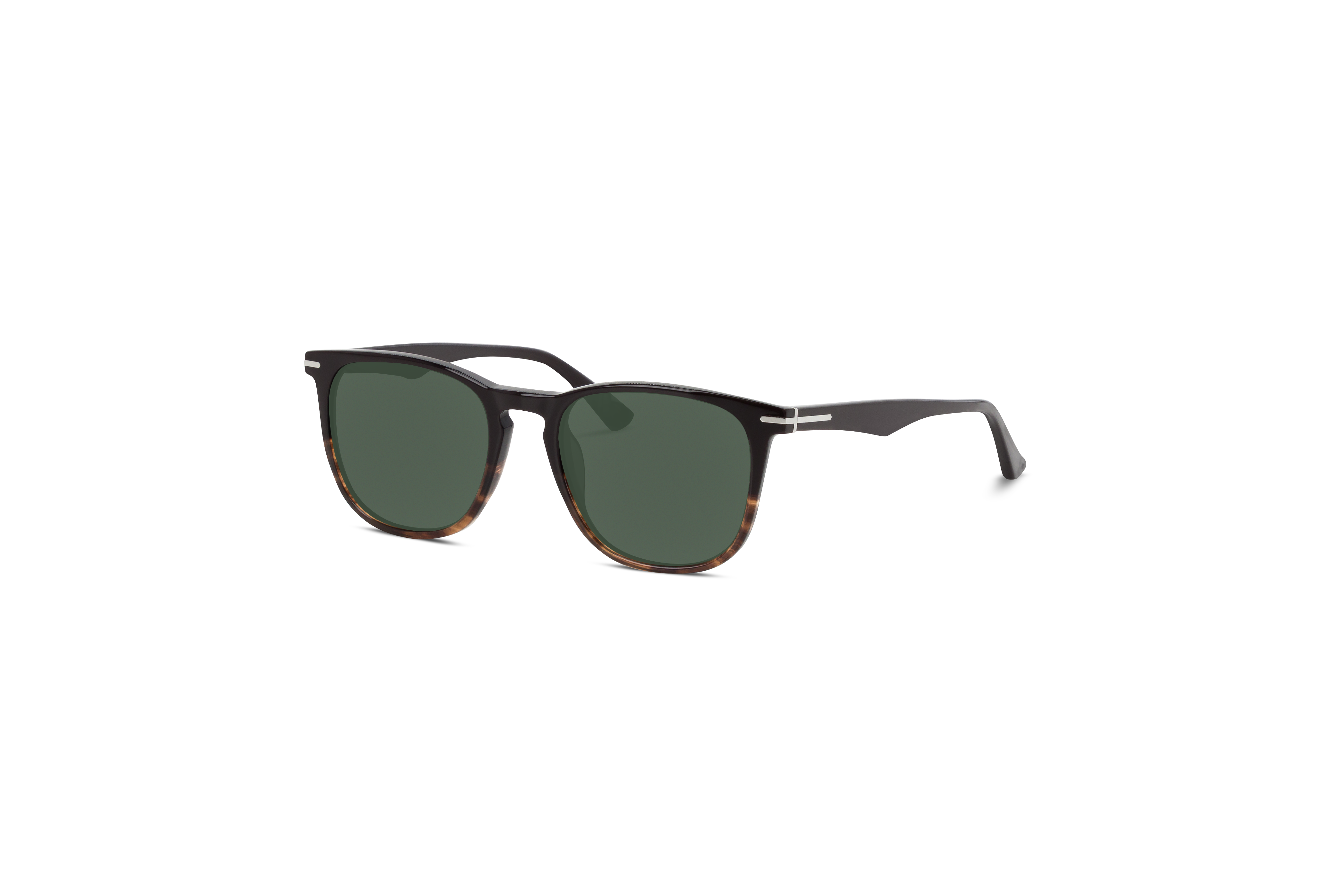 45° Ansicht der Sonnenbrille Sol No. 781 in Schwarz auf weißem Hintergrund.