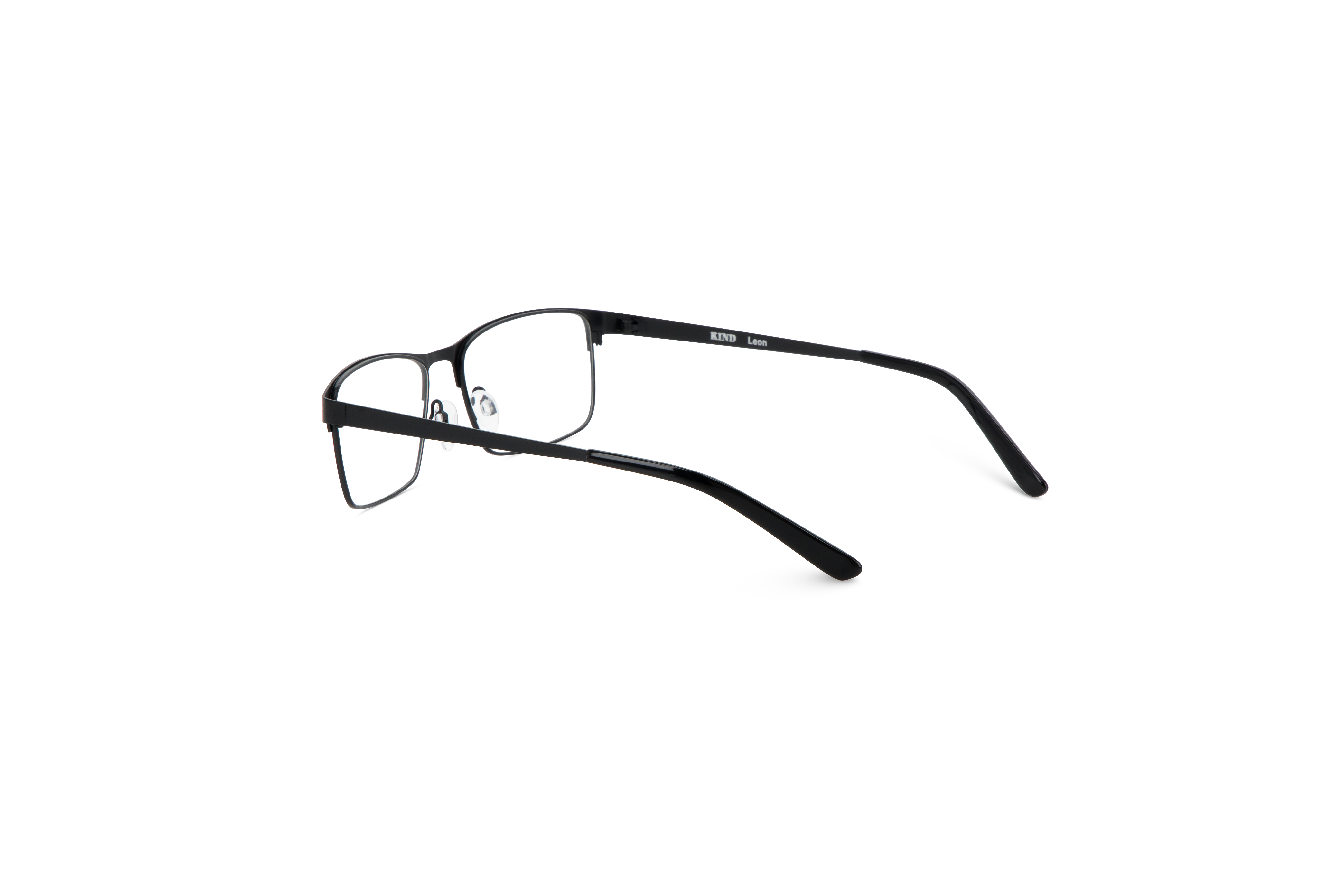 Die Brille KIND Leon in Schwarz mit Innenansicht.