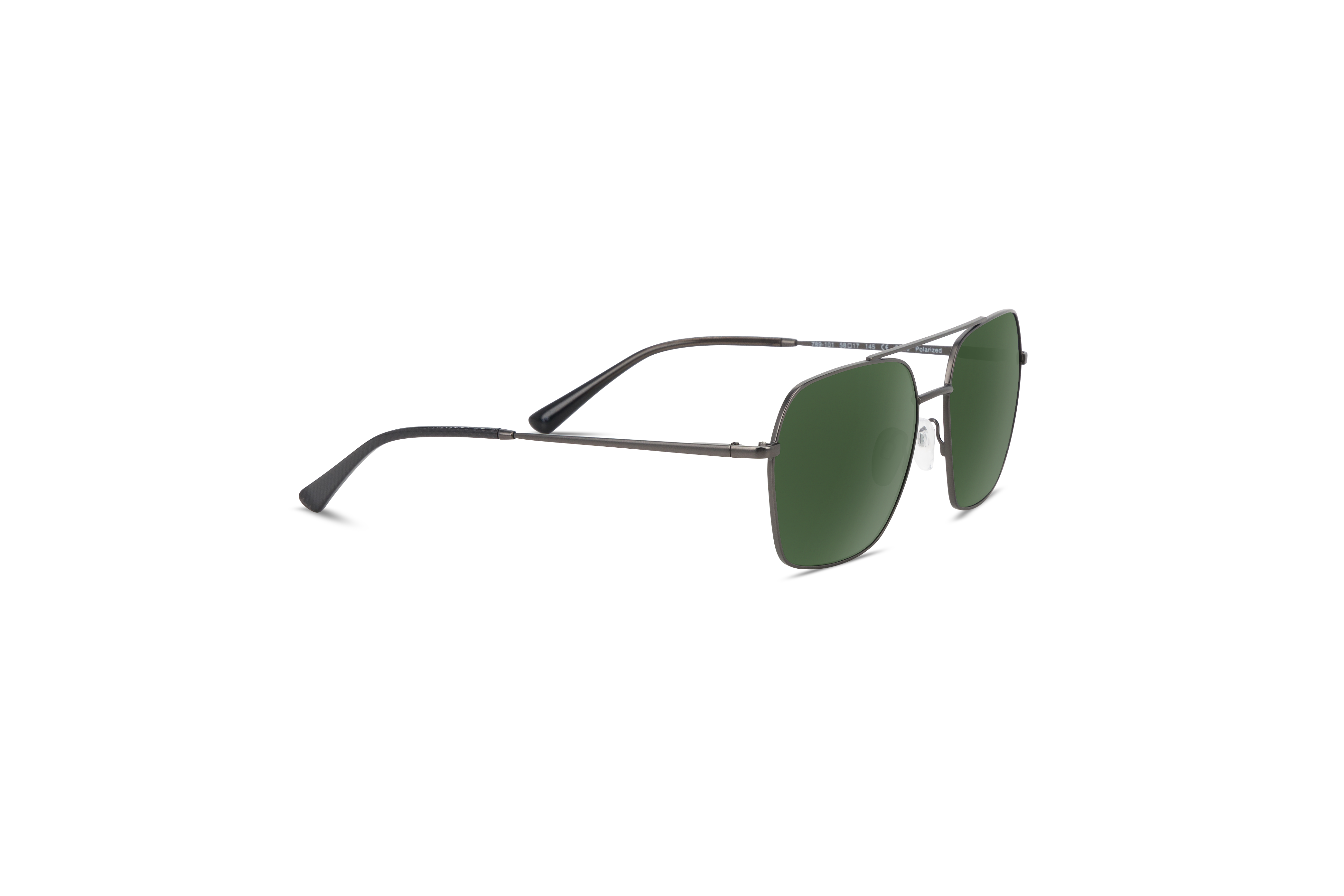 Die Sonnenbrille Sol No. 789 in Schwarz mit Seitenansicht.