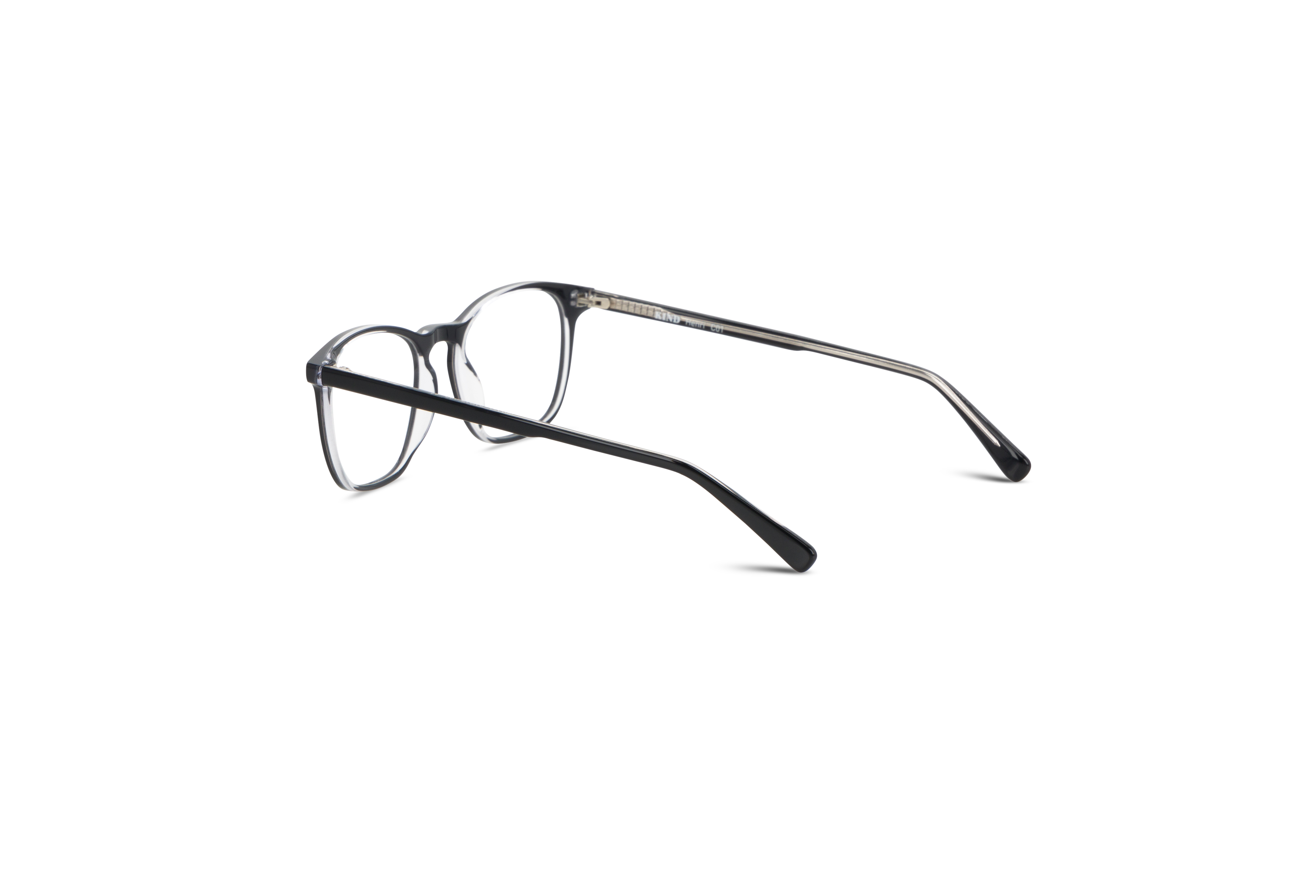 Die Brille KIND Henri in Schwarz mit Innenansicht.