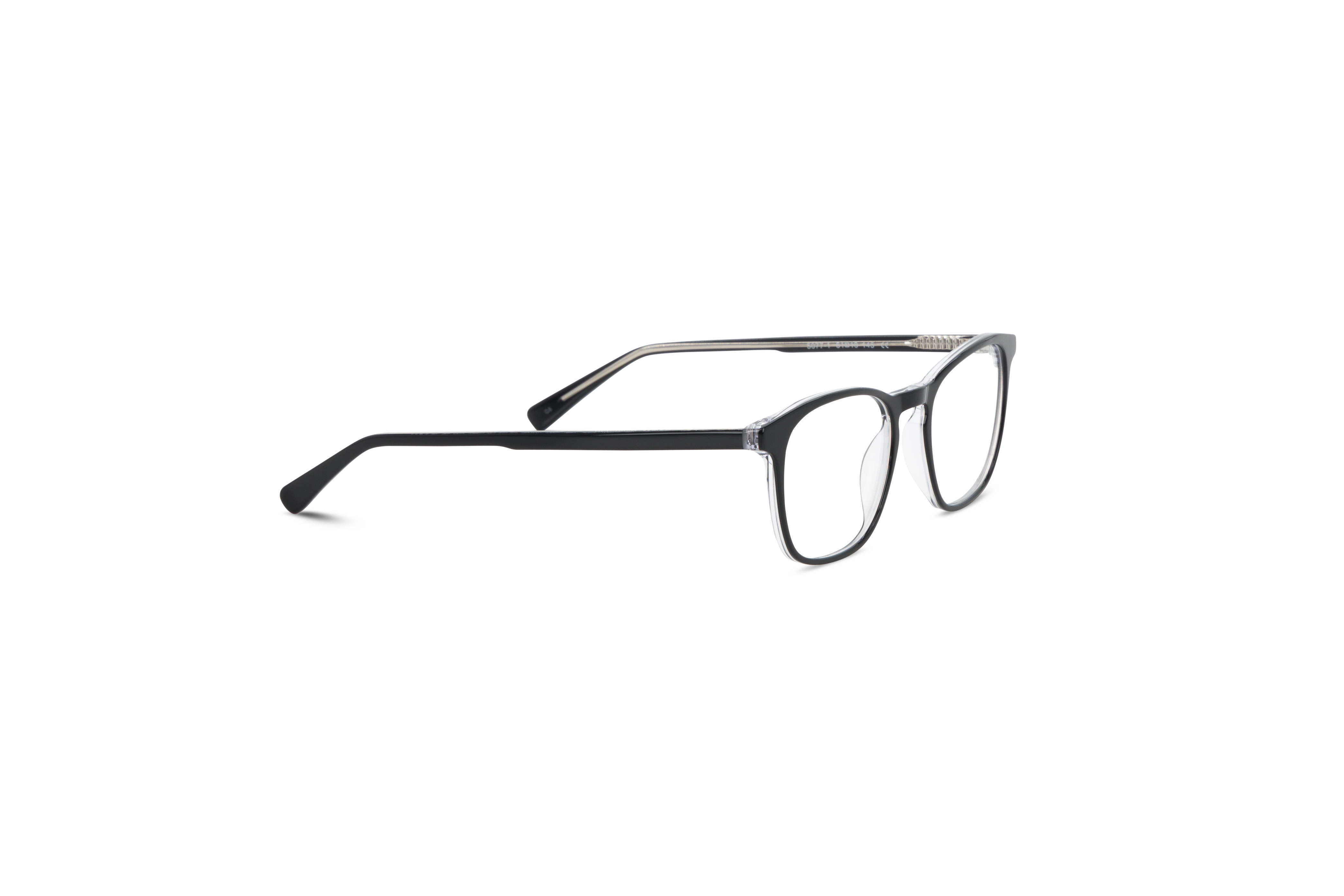 Die Brille KIND Henri in Schwarz mit Seitenansicht.