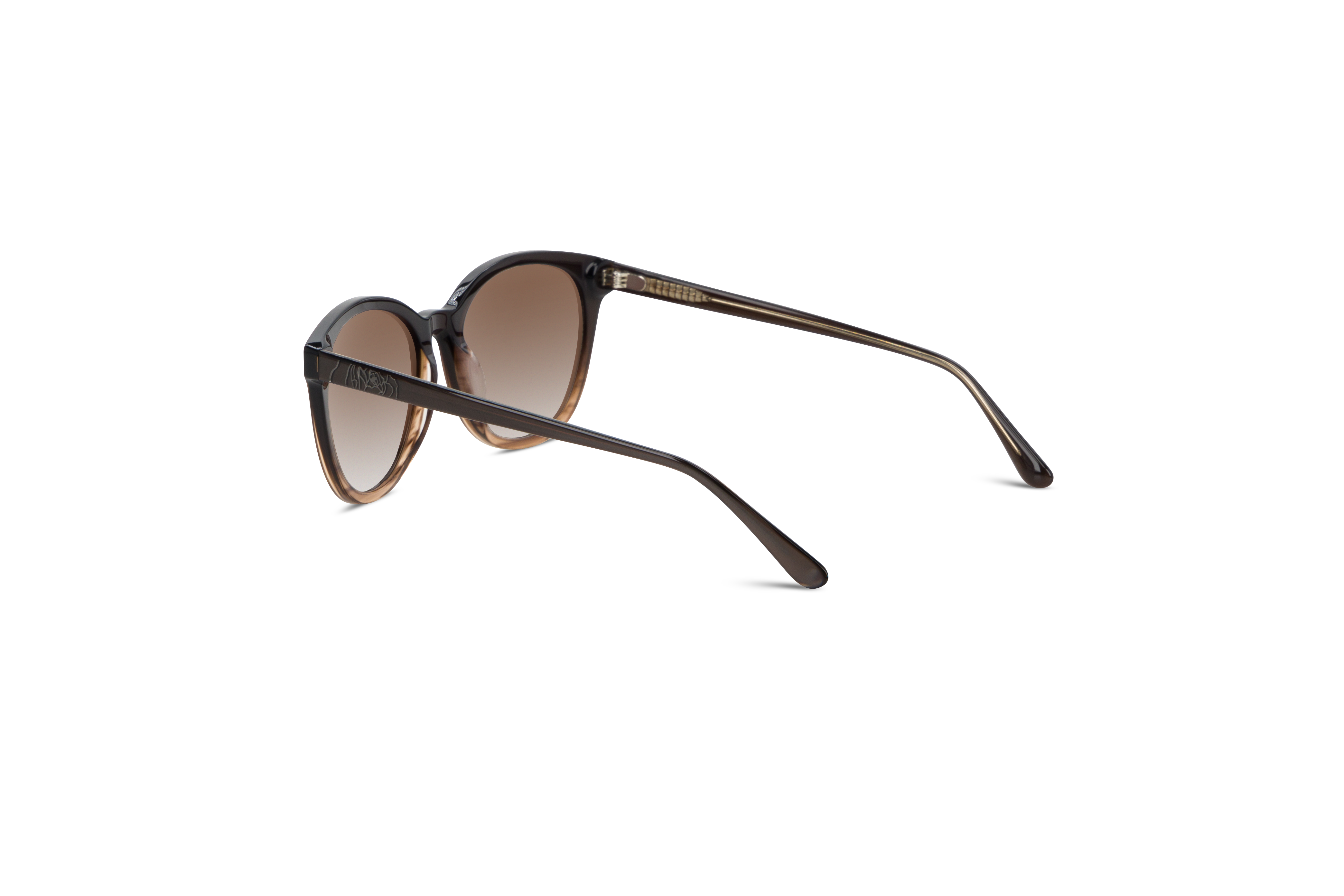 Die Sonnenbrille KIND No. 846 in Braun mit Innenansicht.