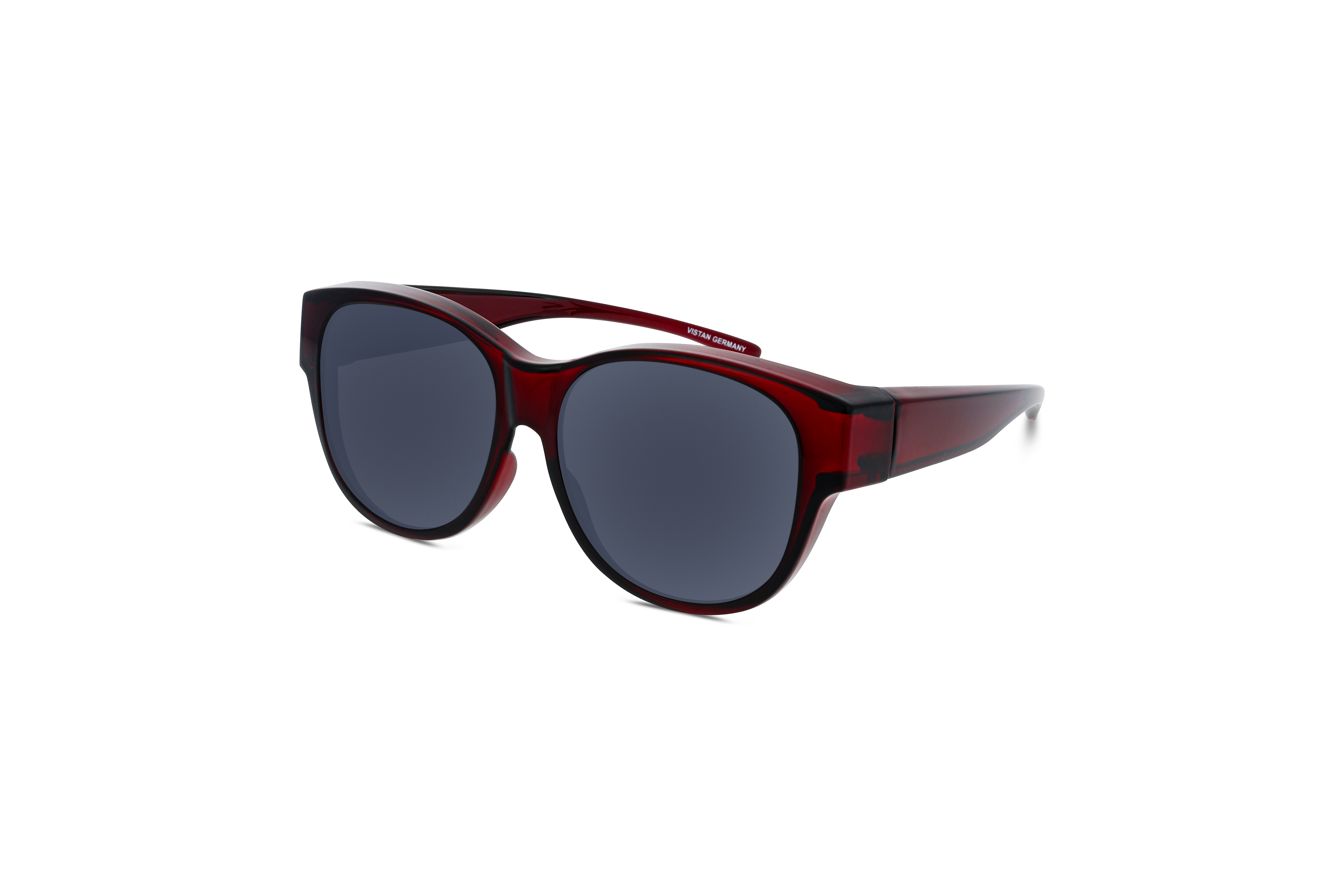 45° Ansicht der Sonnenbrille Cover Me 7784 in Rot auf weißem Hintergrund.