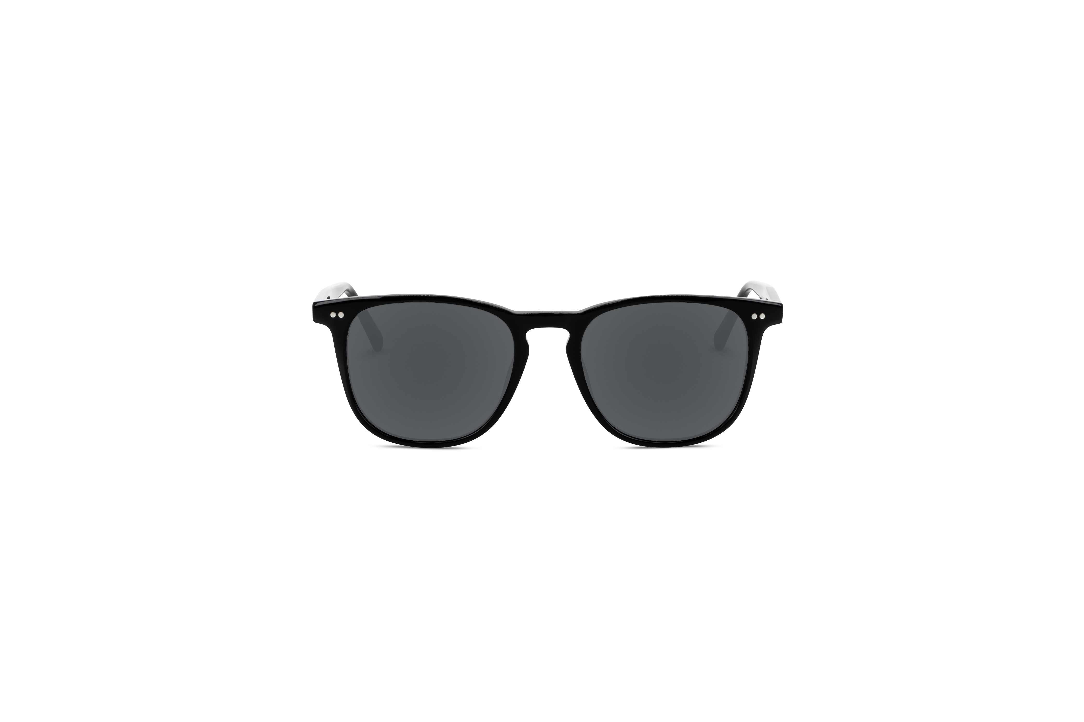 Die Sonnenbrille KIND 863 in Schwarz auf weißem Hintergrund in Frontalansicht.