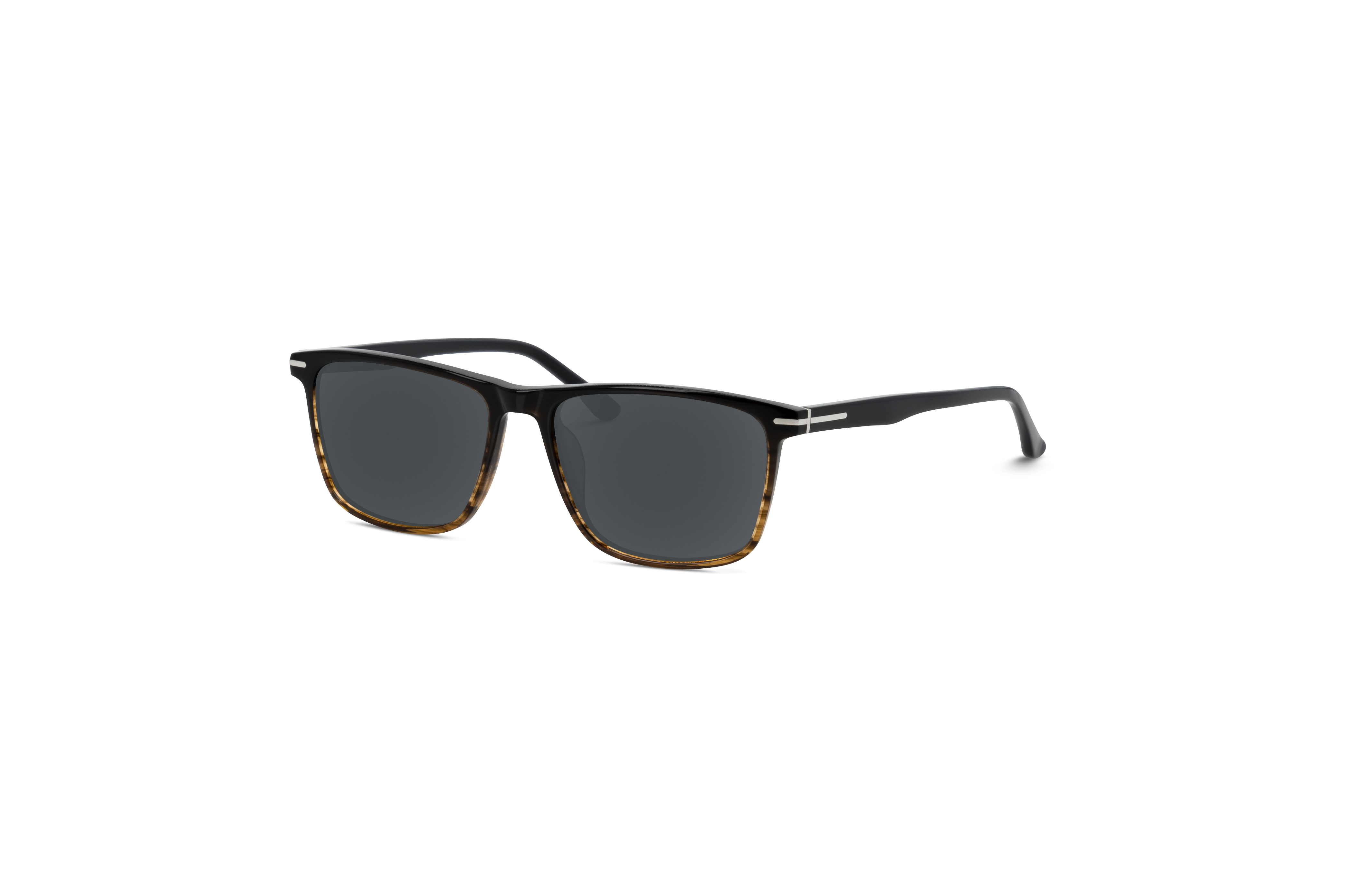 45° Ansicht der Sonnenbrille KIND 867 in Braun auf weißem Hintergrund.