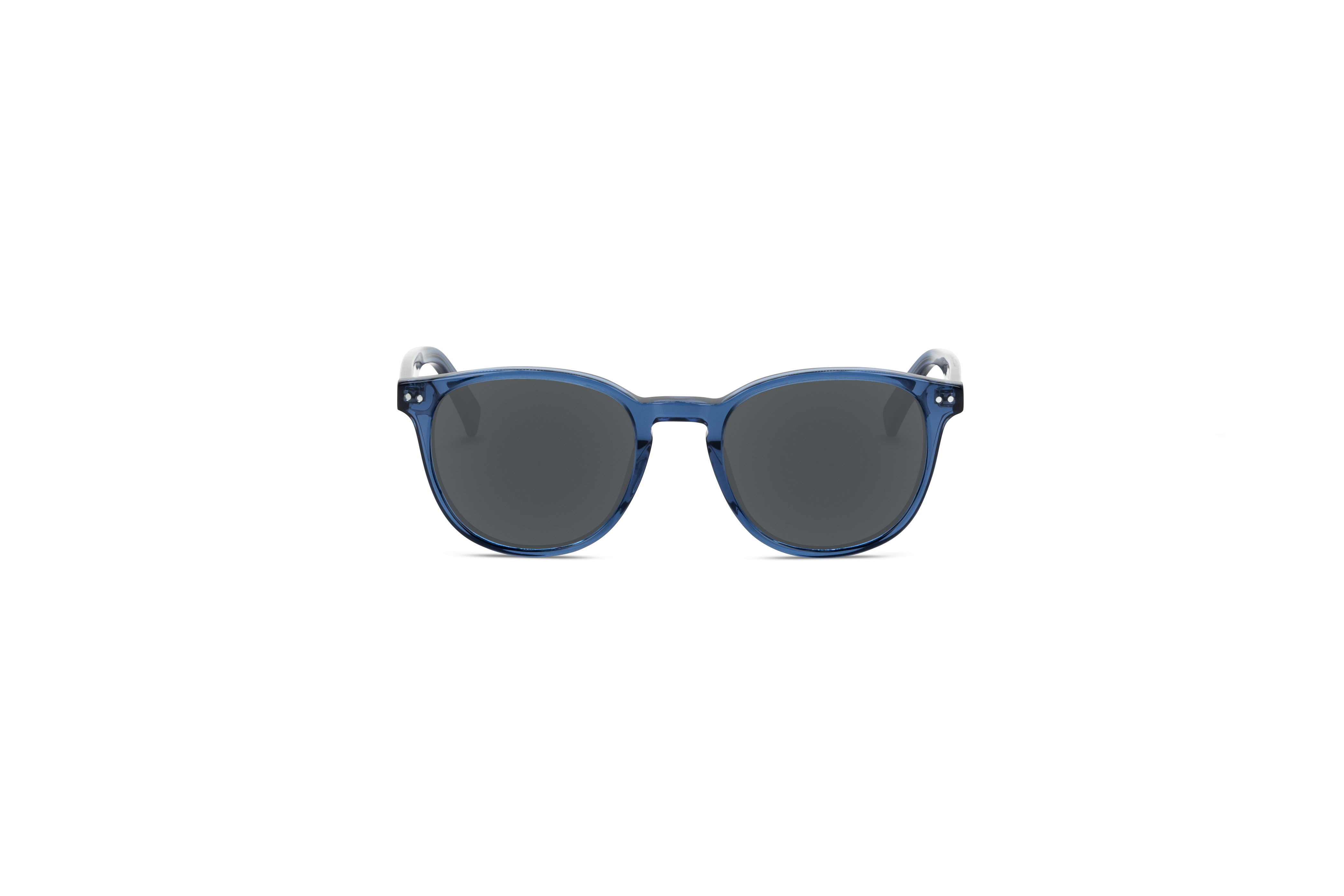 Die Sonnenbrille KIND 871 in Blau auf weißem Hintergrund in Frontalansicht.