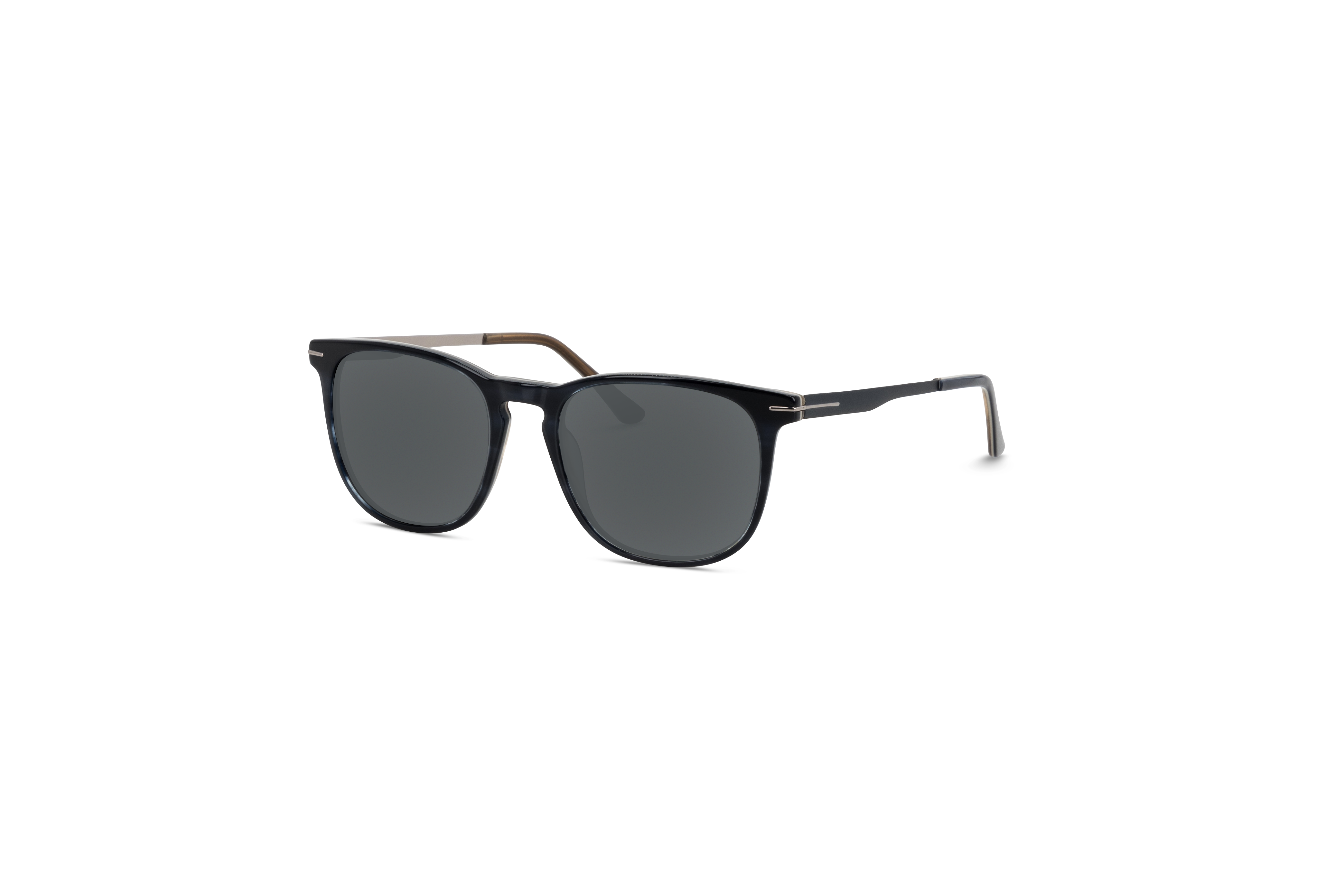 45° Ansicht der Sonnenbrille KIND 877 in Blau auf weißem Hintergrund.