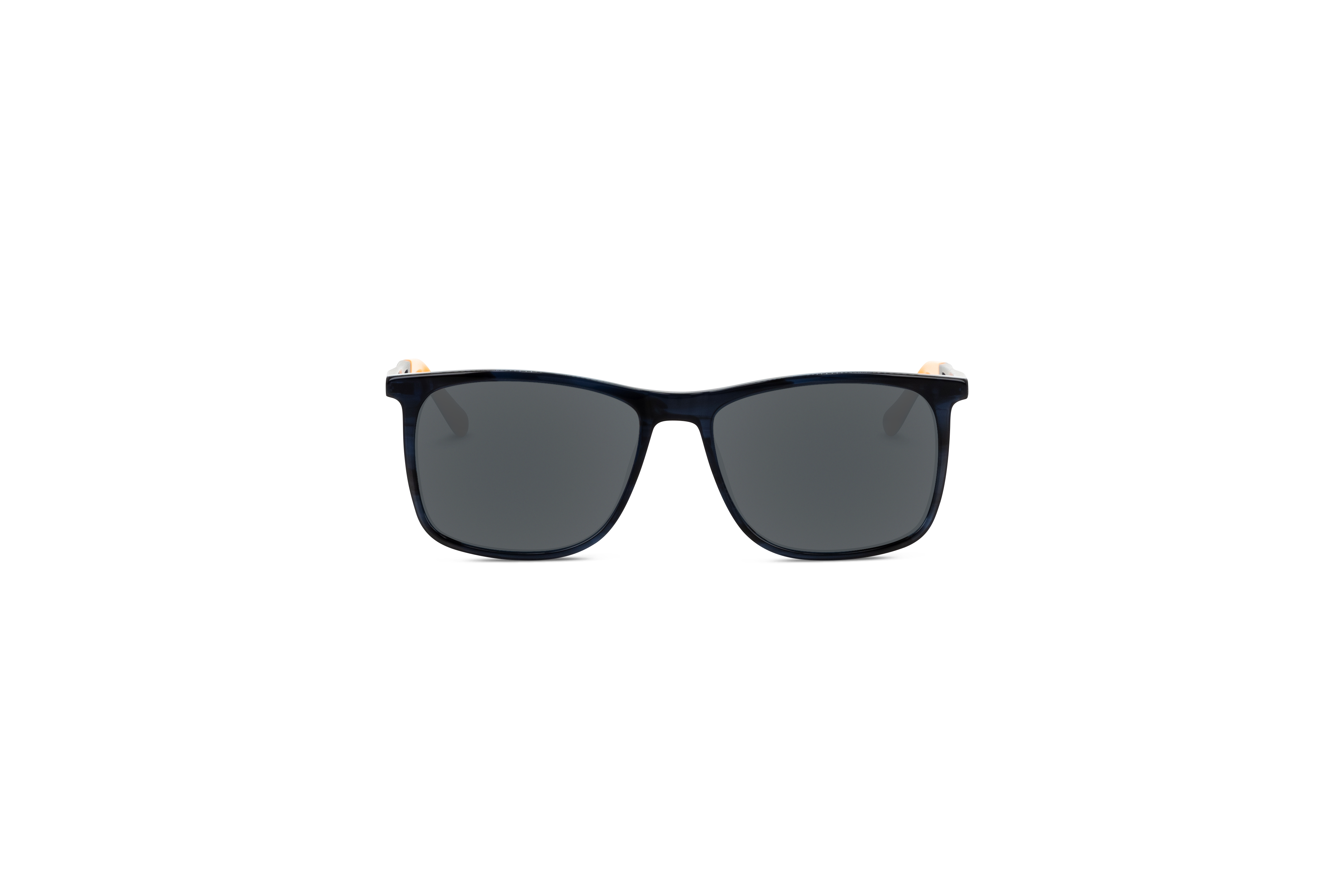 Die Sonnenbrille KIND 891 in Blau auf weißem Hintergrund in Frontalansicht.