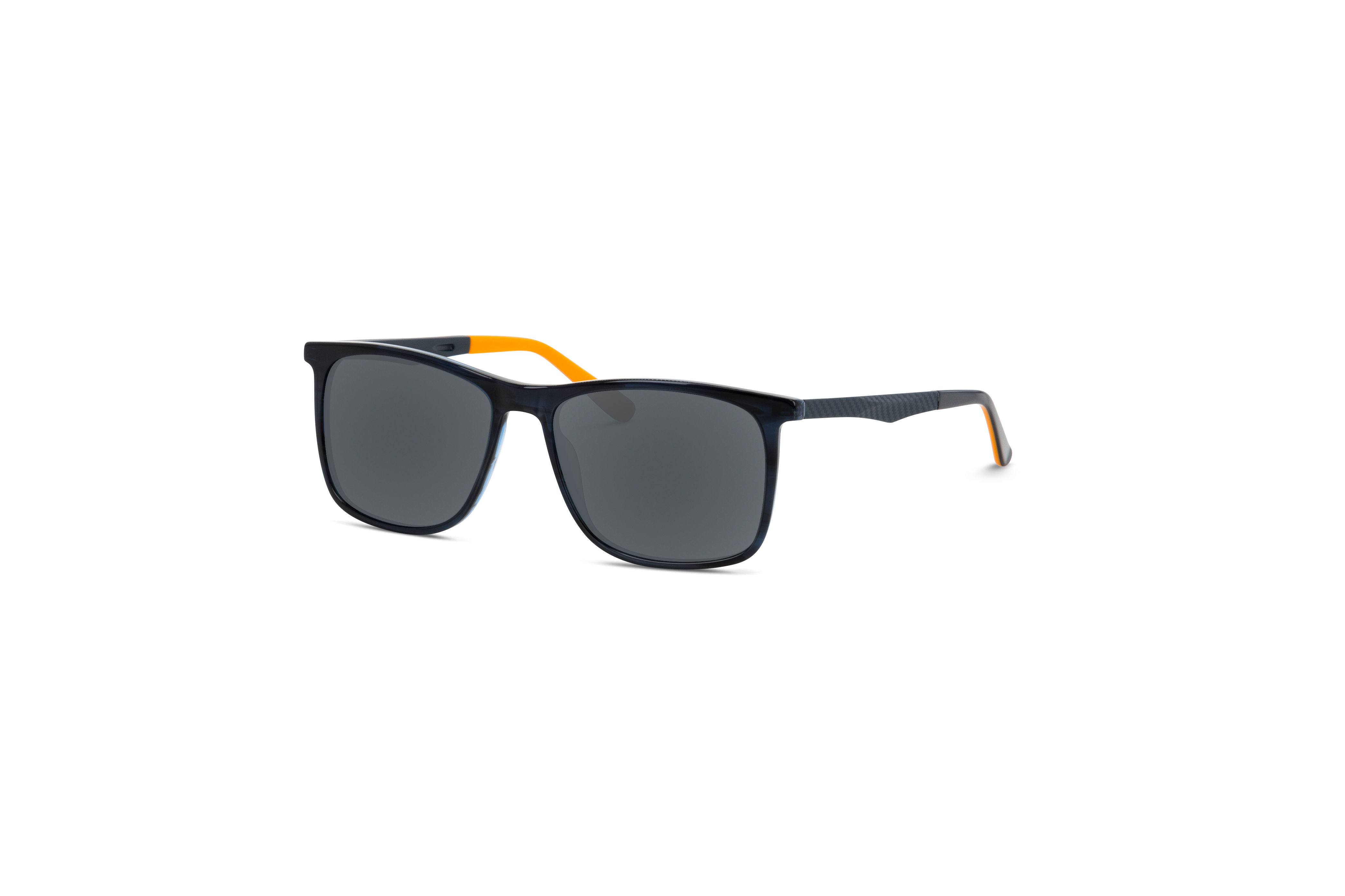 45° Ansicht der Sonnenbrille KIND 891 in Blau auf weißem Hintergrund.