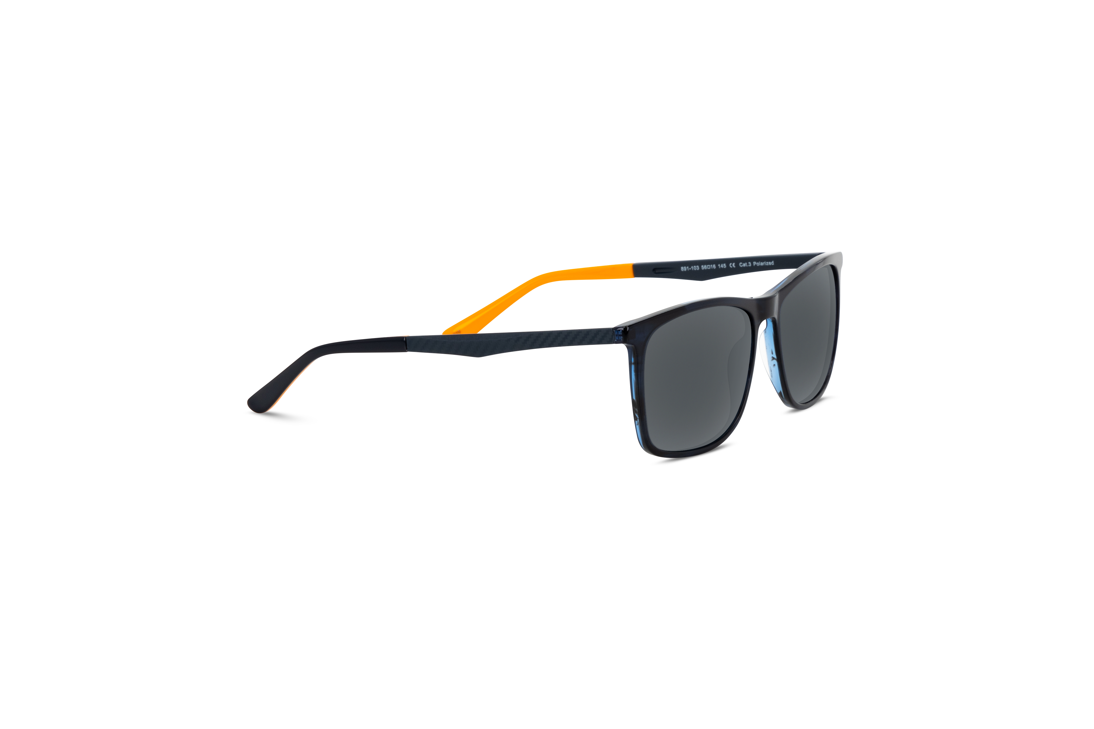 Die Sonnenbrille KIND 891 in Blau mit Seitenansicht.