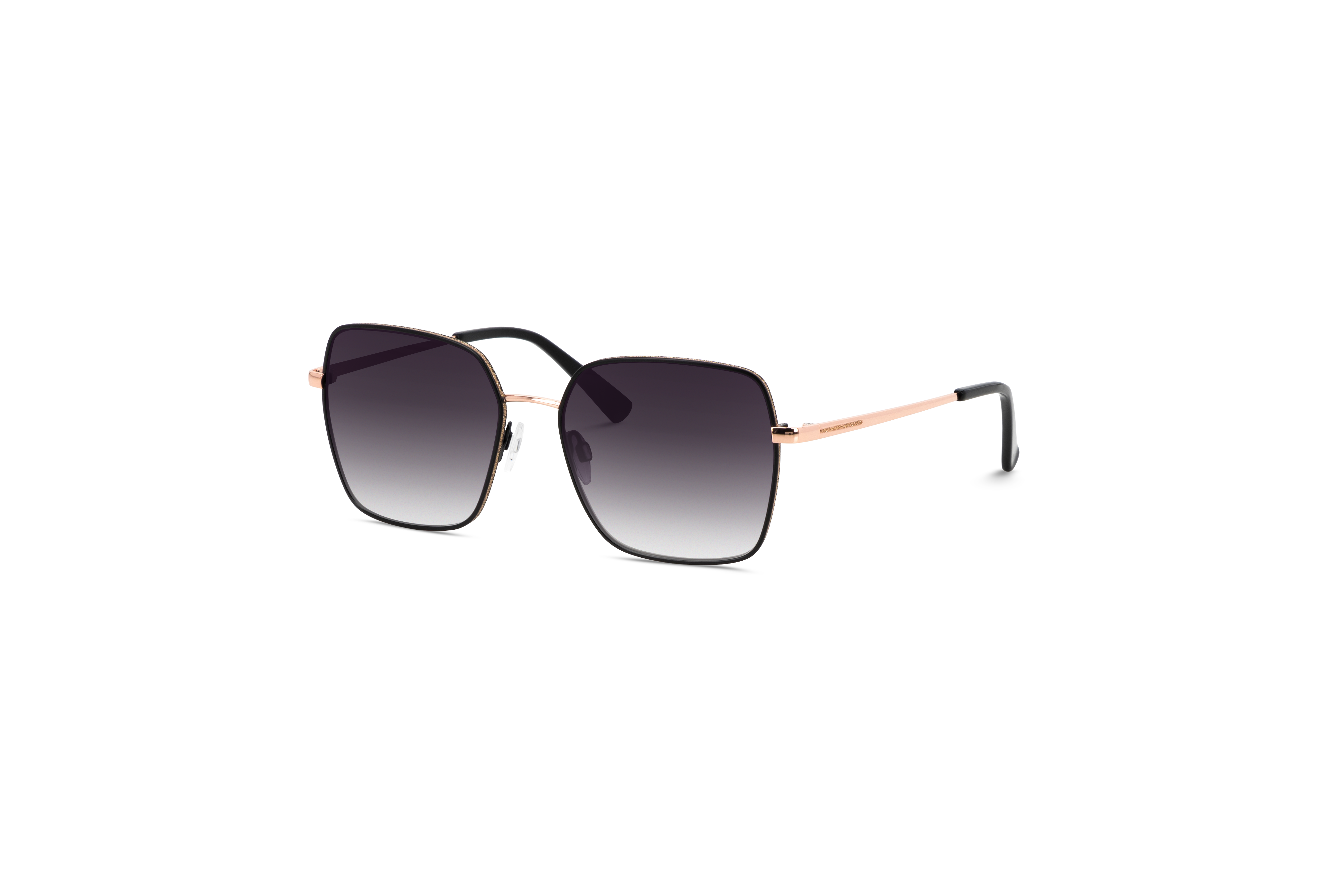 45° Ansicht der Sonnenbrille KIND 880 in Schwarz auf weißem Hintergrund.