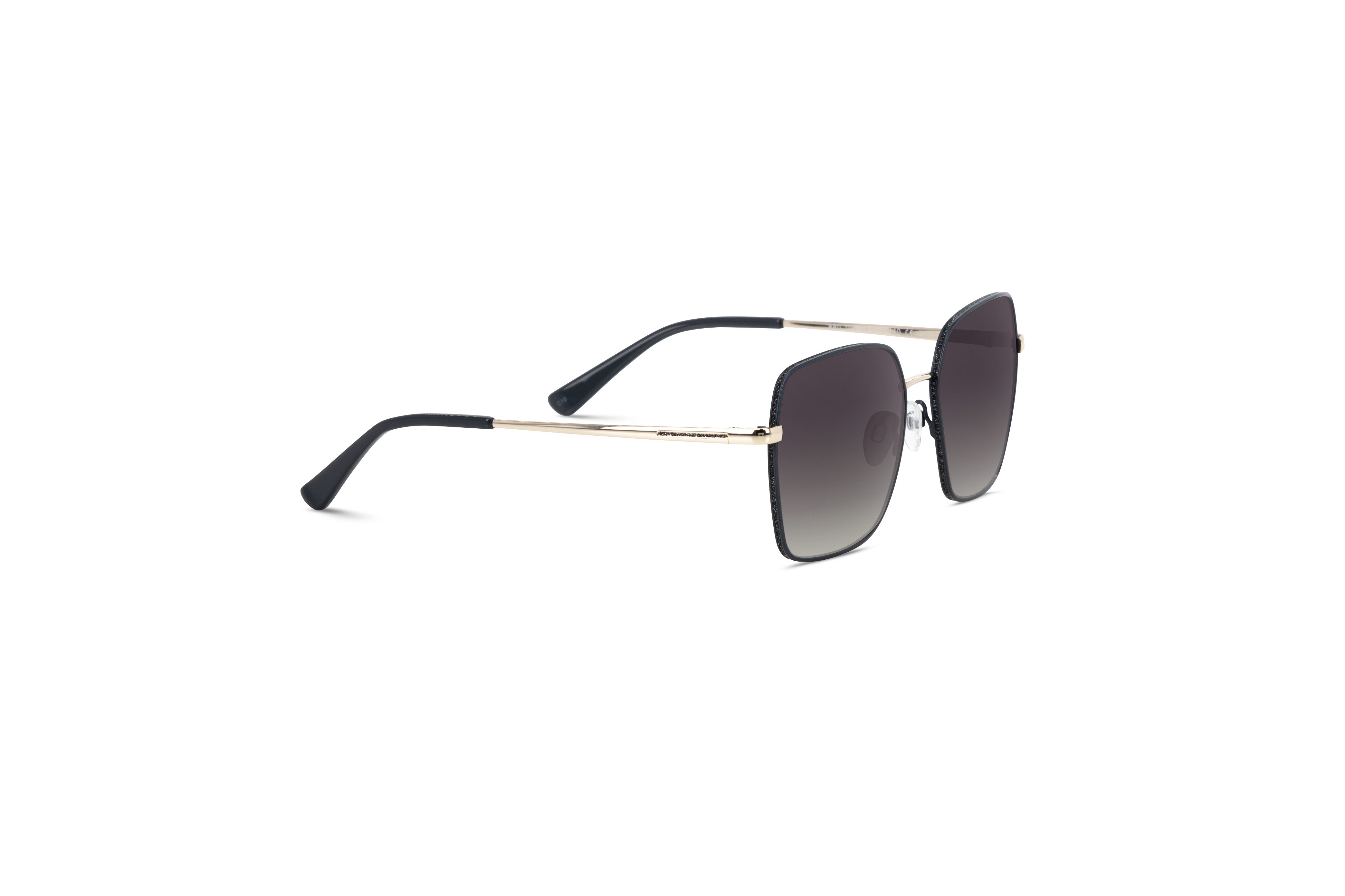 Die Sonnenbrille KIND 880 in Gold mit Seitenansicht.