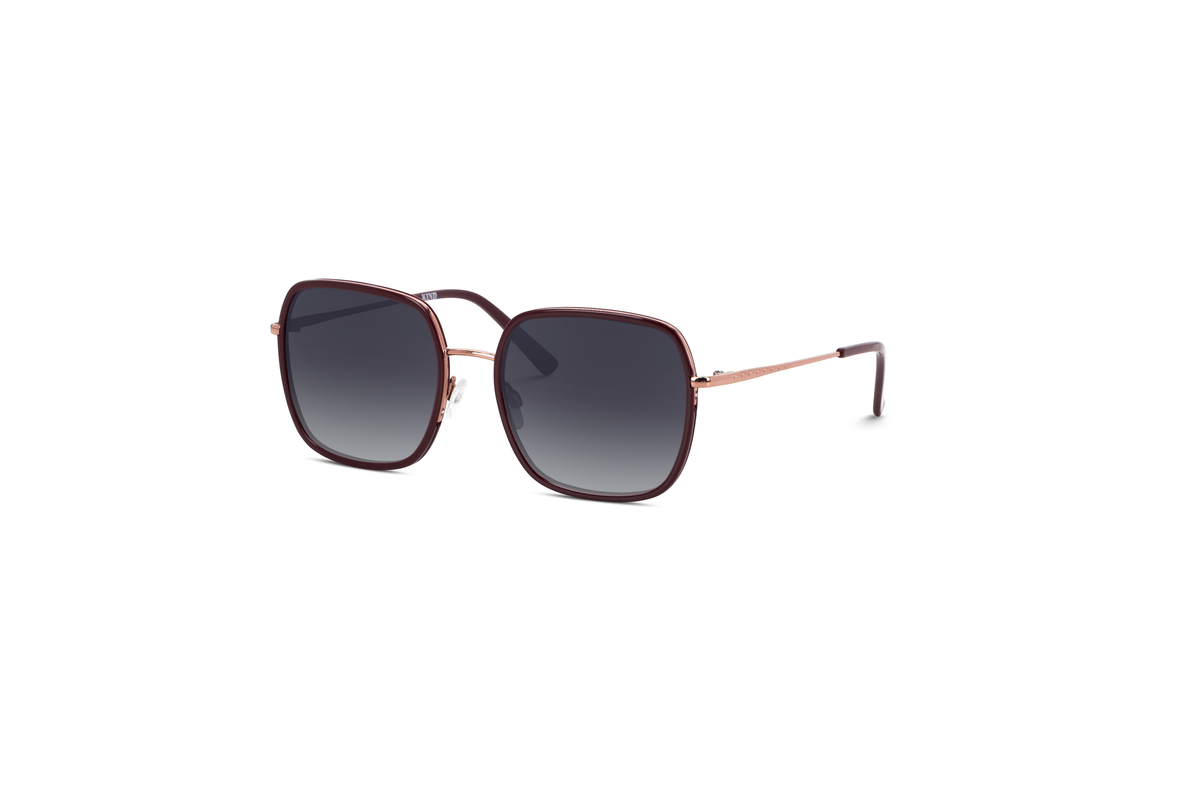 45° Ansicht der Sonnenbrille KIND 882 in Pink auf weißem Hintergrund.