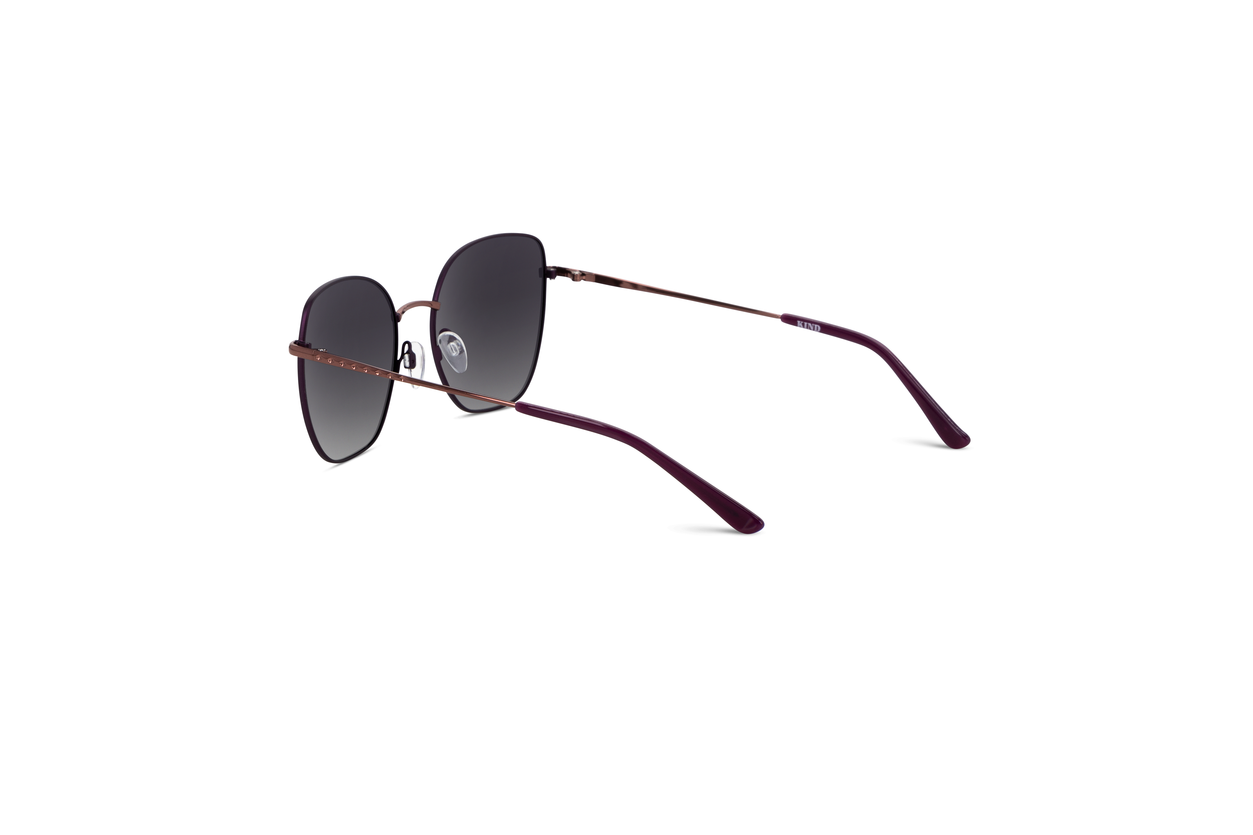 Die Sonnenbrille KIND 886 in Violett mit Innenansicht.