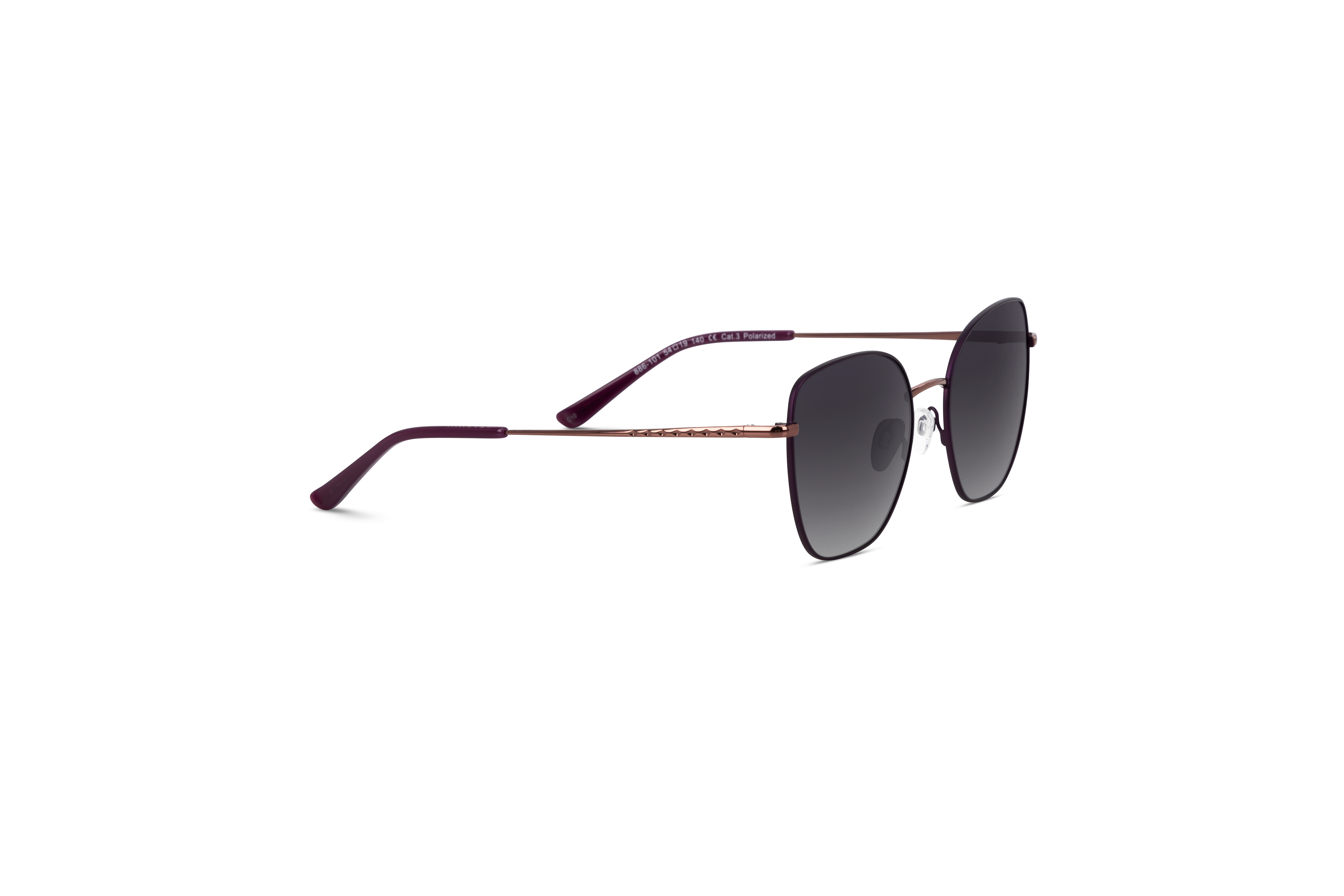 Die Sonnenbrille KIND 886 in Violett mit Seitenansicht.