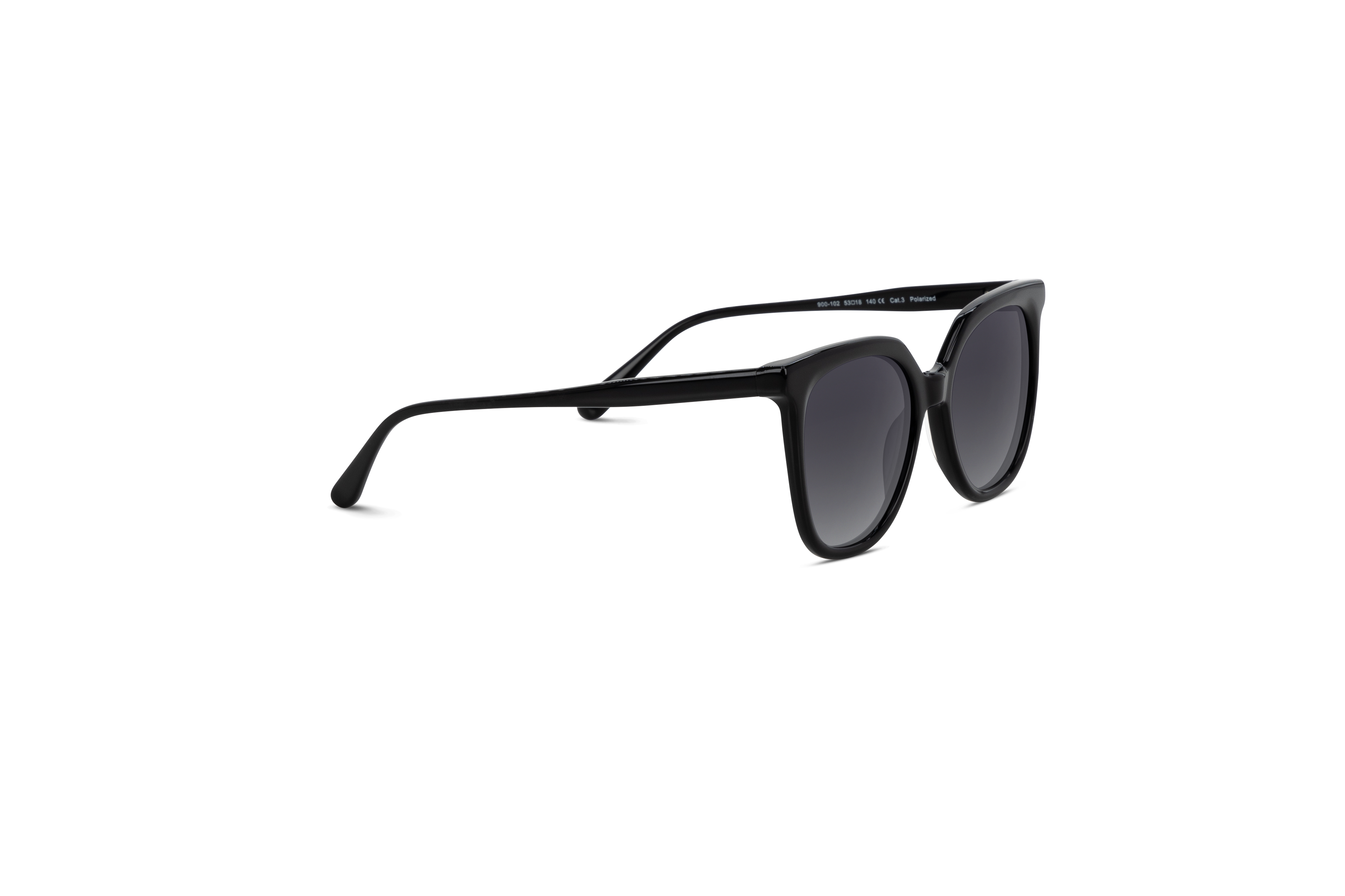 Die Sonnenbrille KIND 900 in Schwarz mit Seitenansicht.