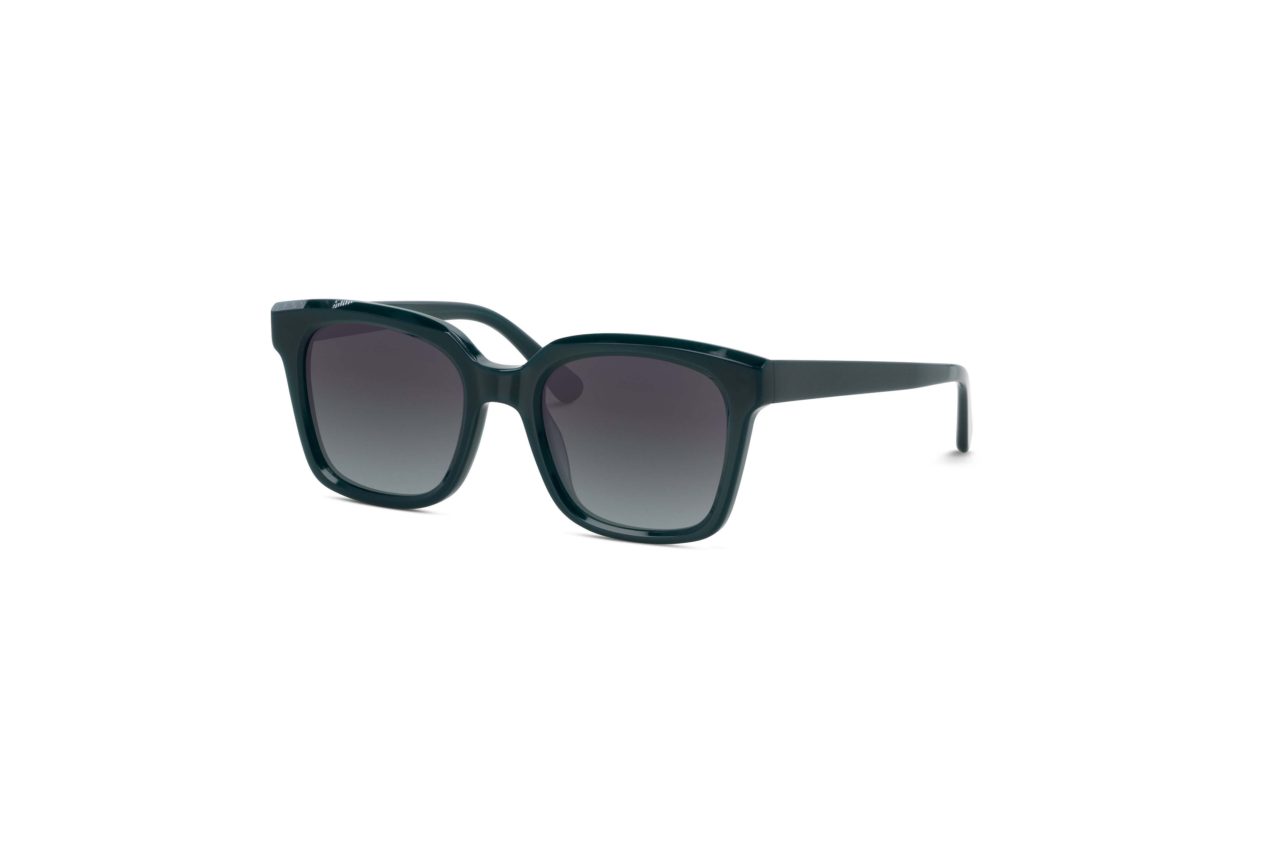 45° Ansicht der Sonnenbrille KIND 904 in Grün auf weißem Hintergrund.