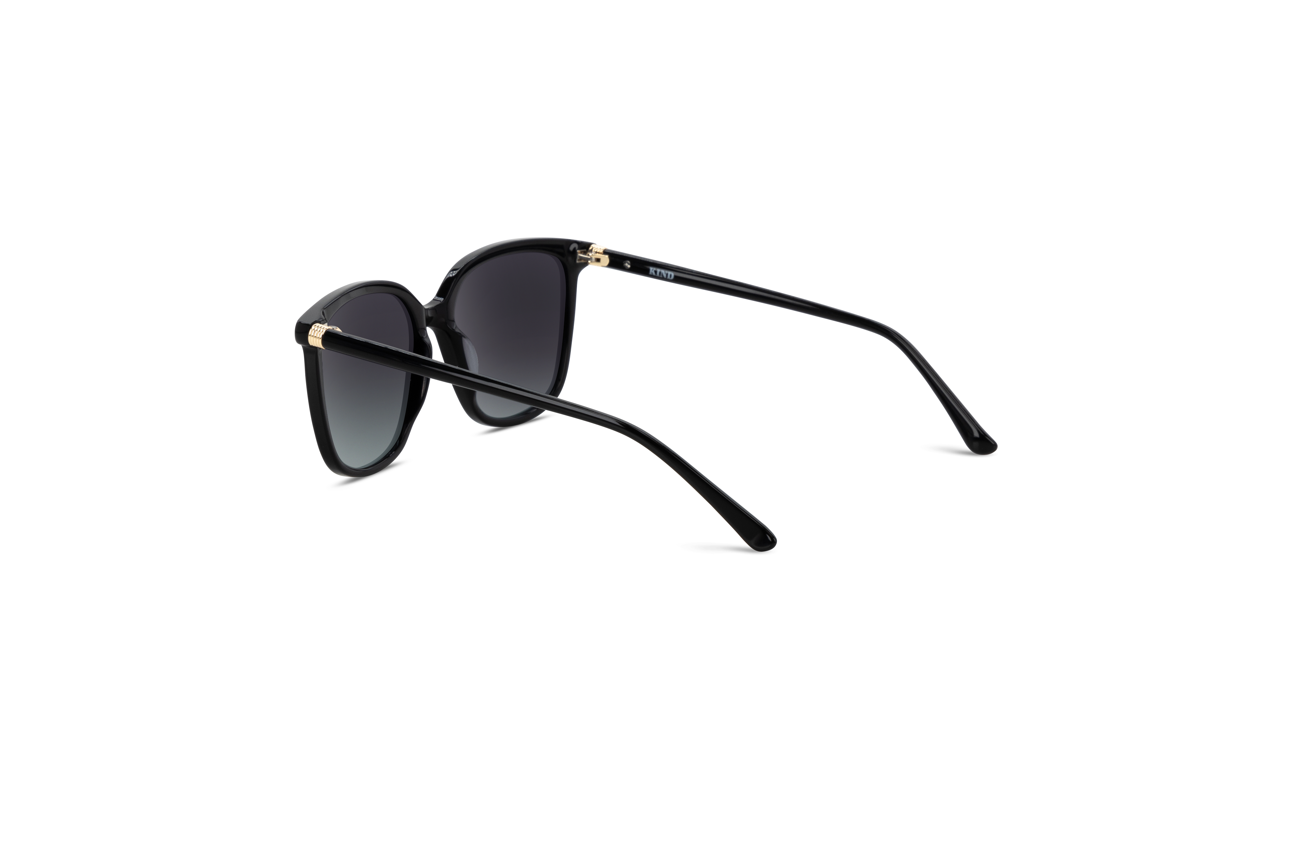 Die Sonnenbrille KIND 910 in Schwarz mit Innenansicht.
