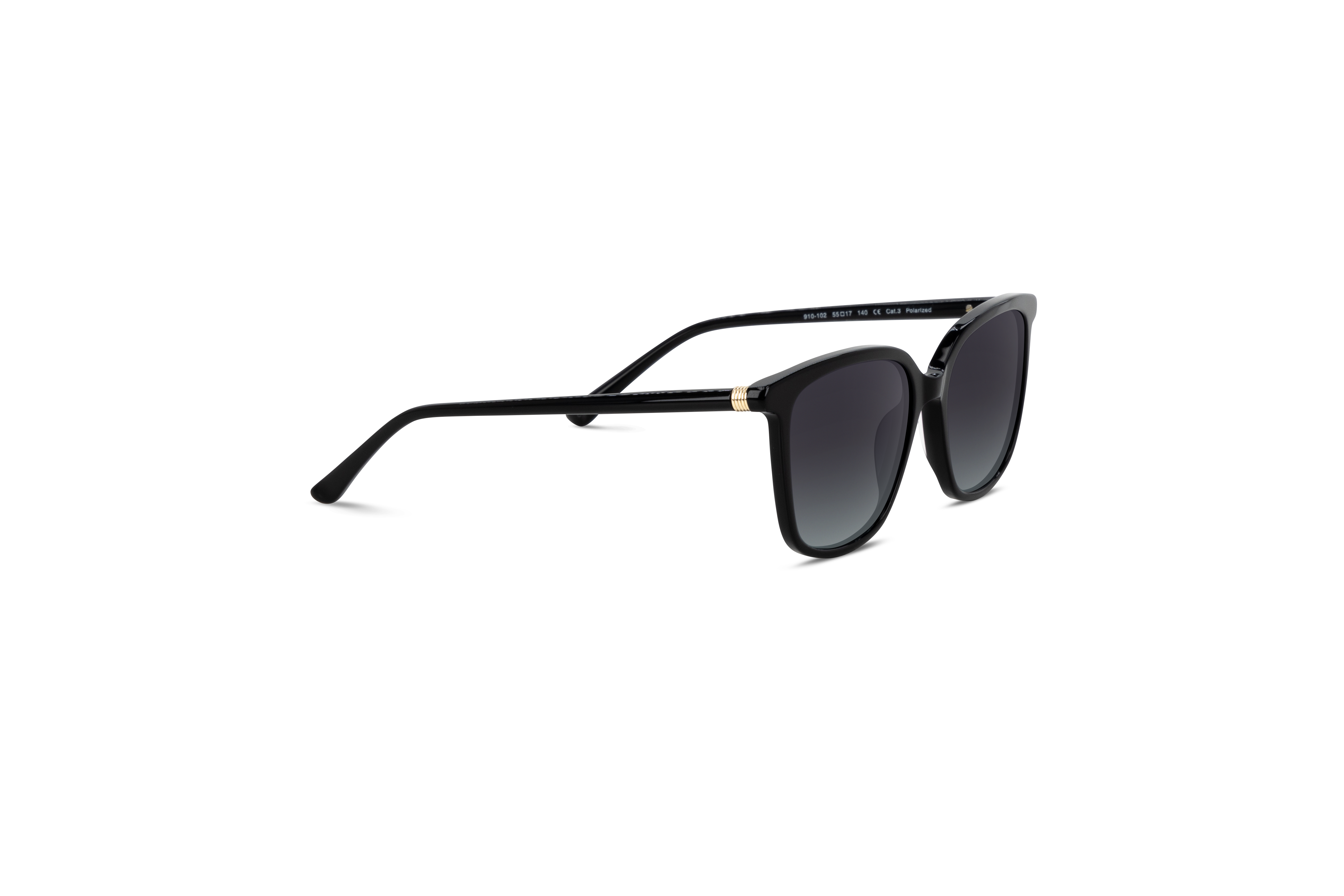 Die Sonnenbrille KIND 910 in Schwarz mit Seitenansicht.