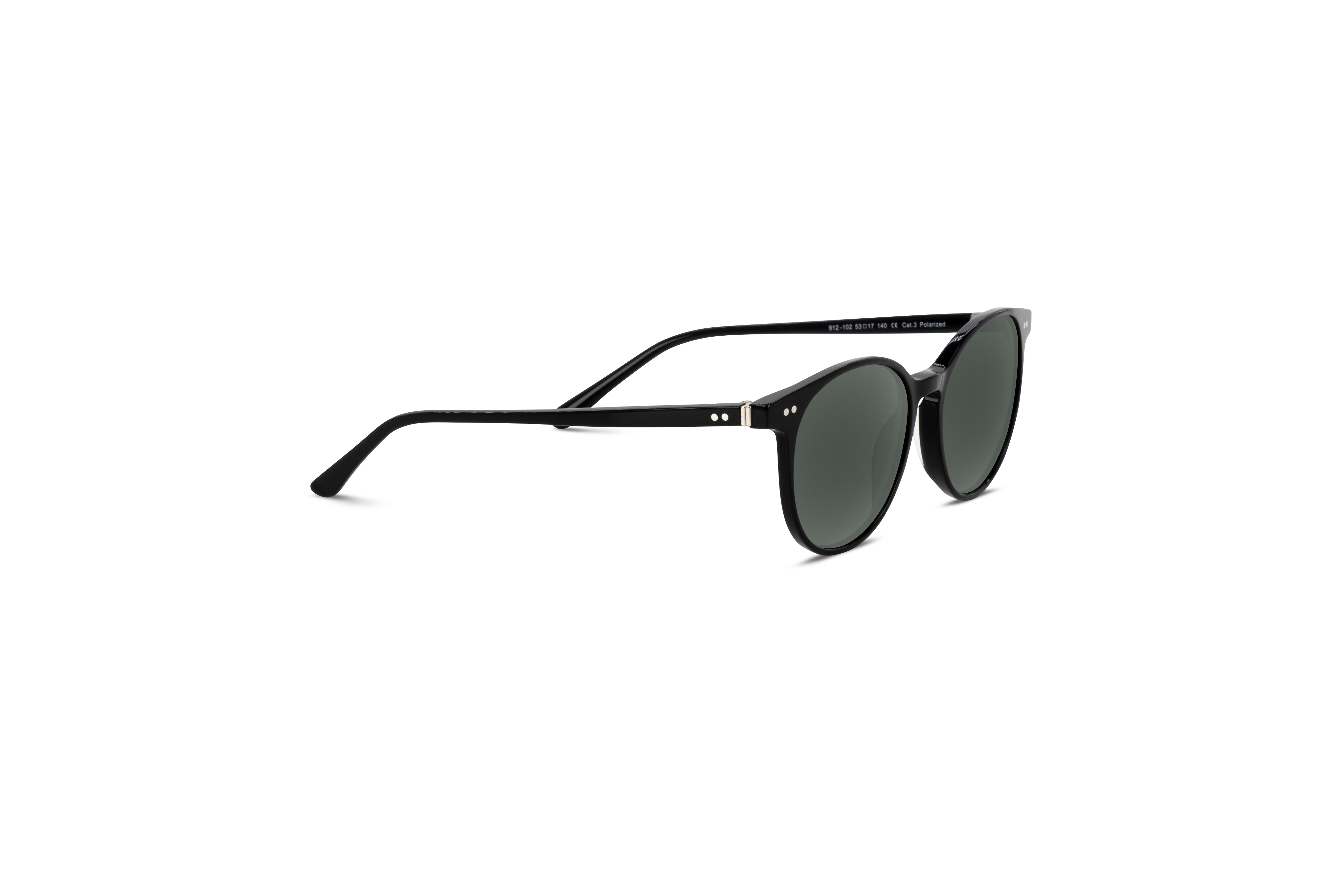 Die Sonnenbrille KIND 912 in Schwarz mit Seitenansicht.